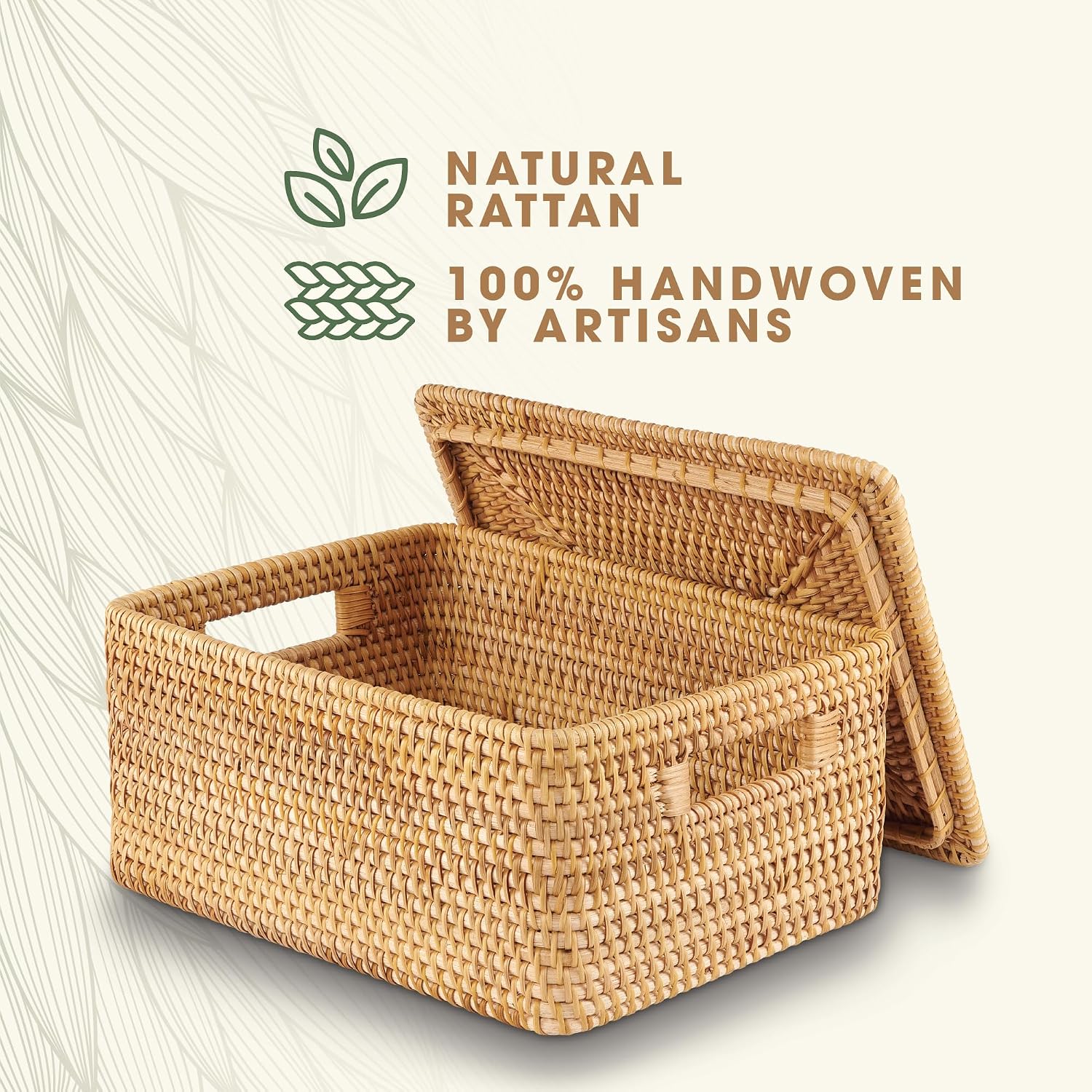Baskets / Boxes for Decor / Rattan / Set of 3