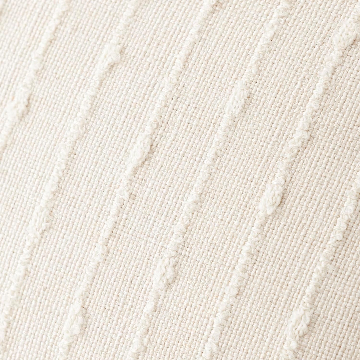 Decorative Jacquard Boucle Throw Pillow Covers Accent Textured / 18 x 18 / Cream White / Set of 2