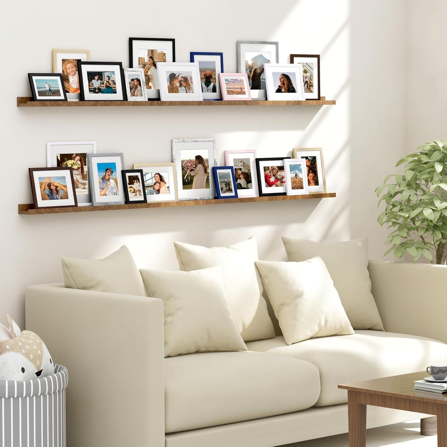 Picture Frame / Mat or without Mat / Black / 8 x 10 / Set of 4