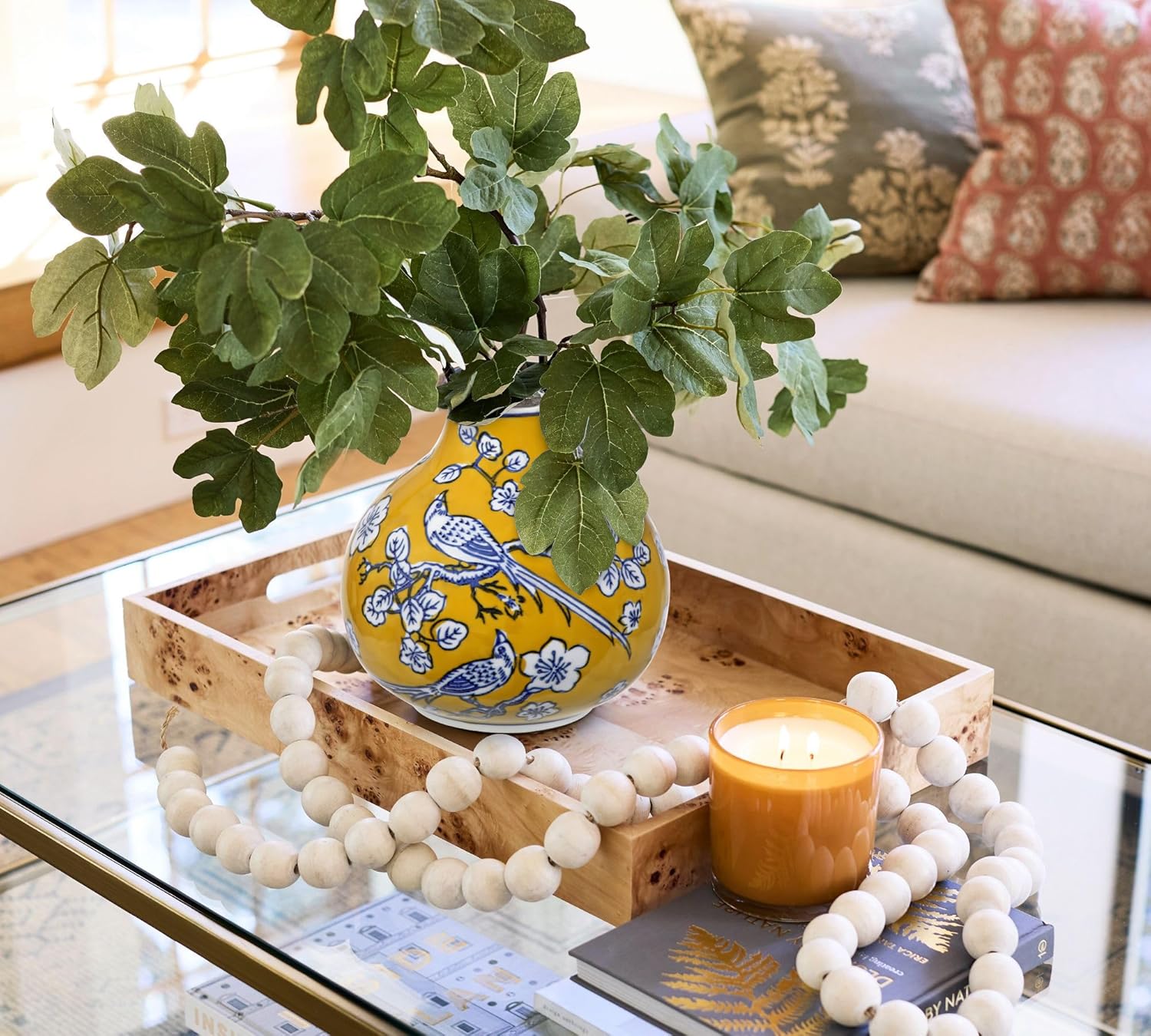 Blue and White Vase Porcelain Vases Small Chinoiserie Decor Vase Ceramic Gifts Chinese / Yellow