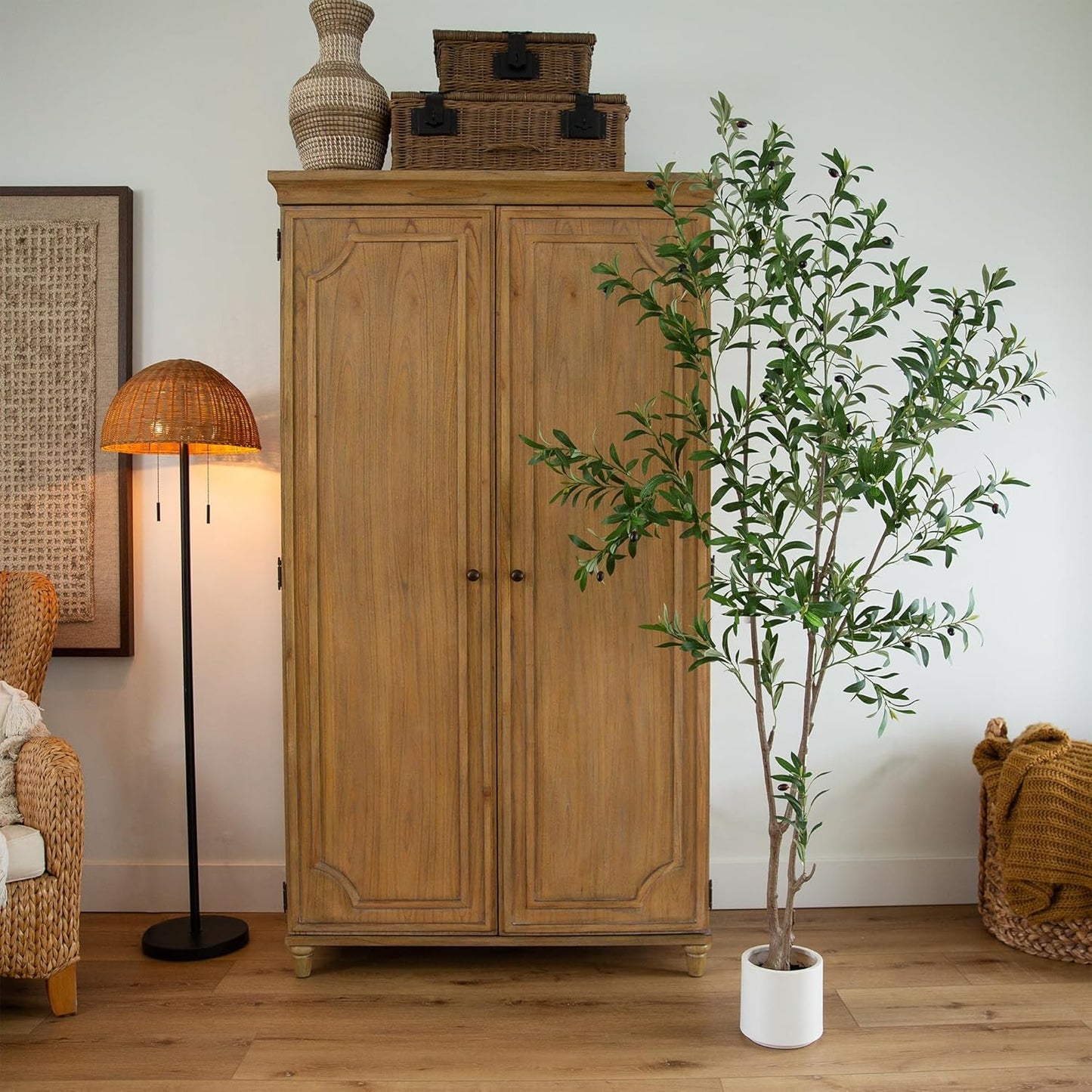 Minimalist Faux Olive Plant / 7 Inch