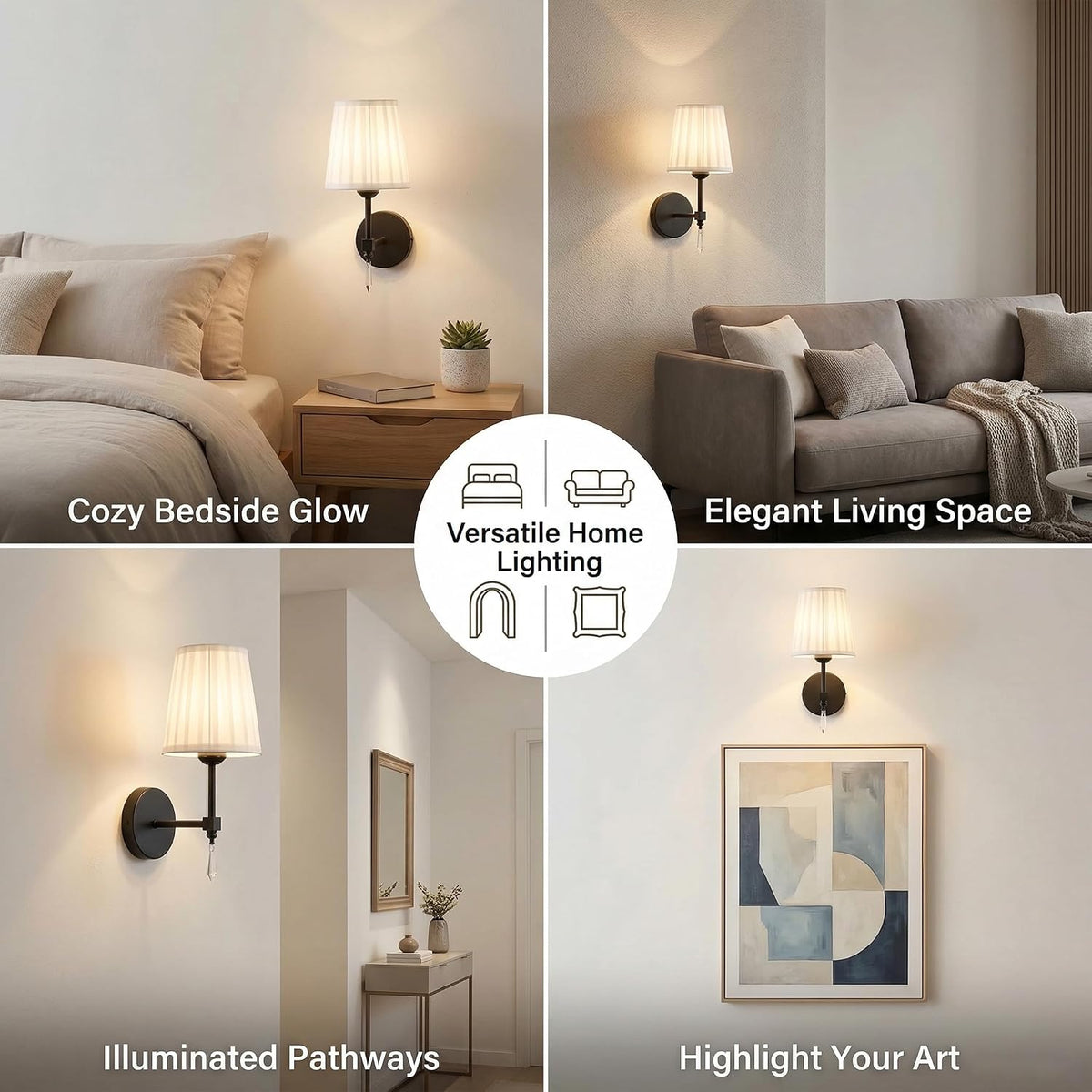 Black Battery Operated Wall Sconce,10000 Mah Rechargeable Wall Sconces set of 2 With Remote,3CCT and 12 RGB Sconces