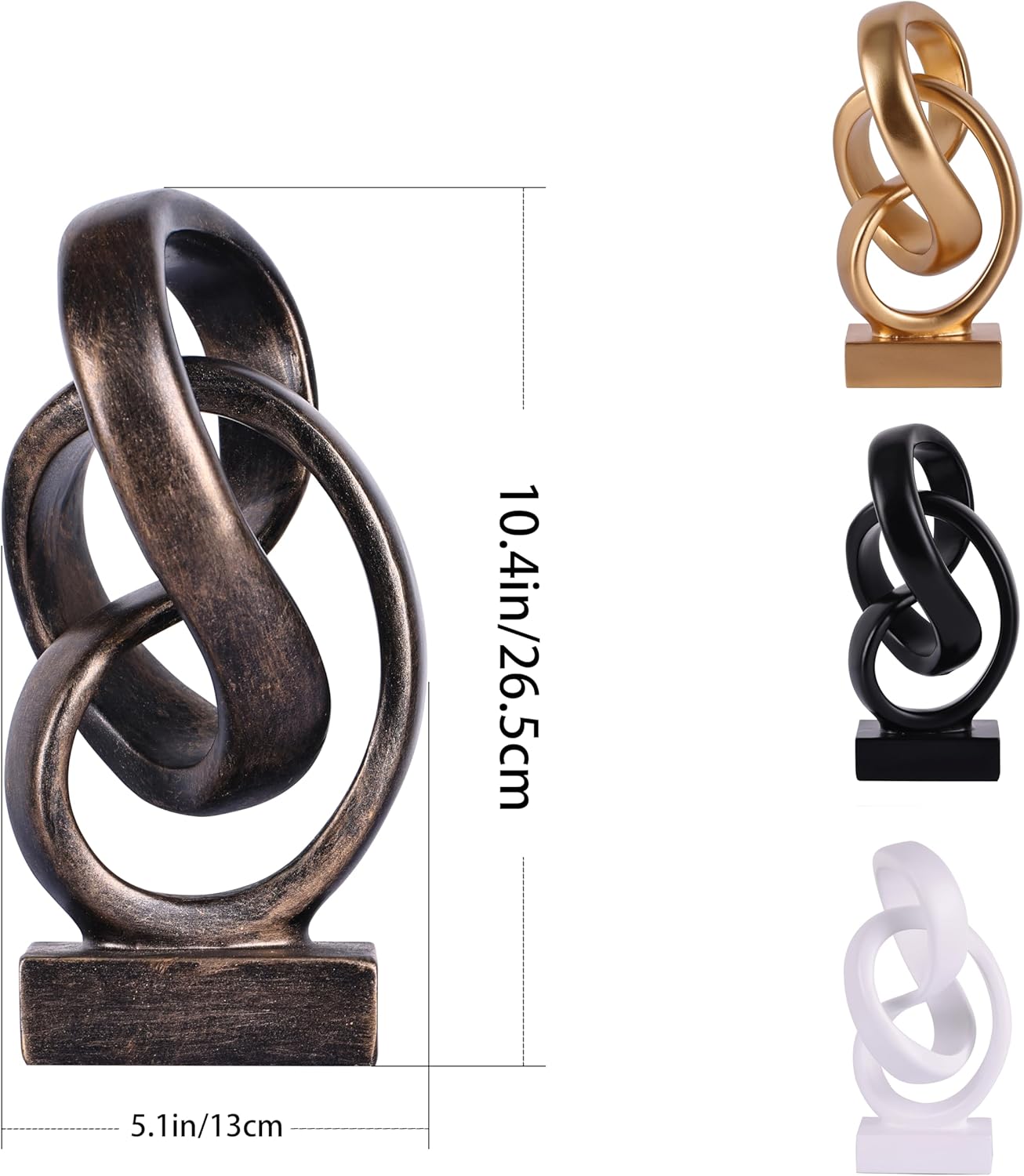 Modern Abstract Knot Sculpture / Bronze