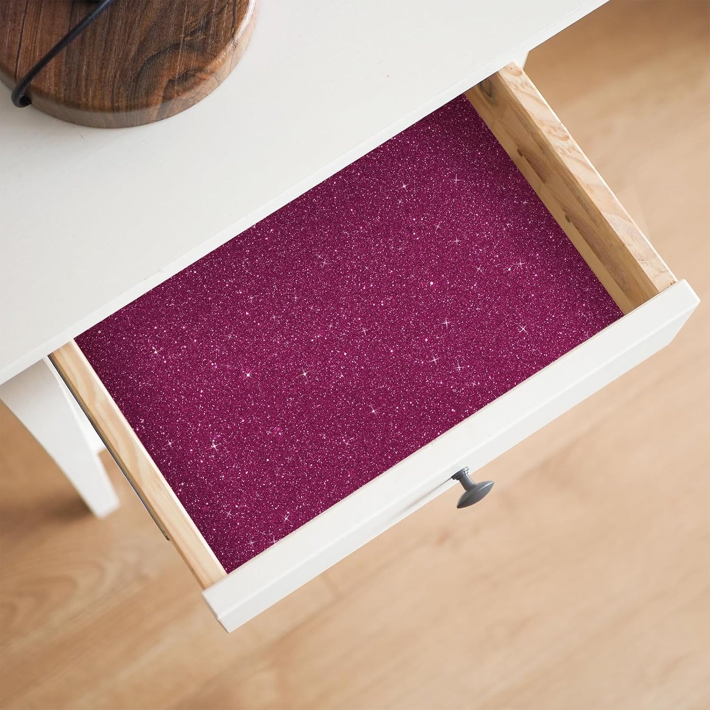 Glitter Wallpaper Border " Shiny Glitter Wallpaper Stick and Peel Fabric Wall / 8 x 354 / Deep Pink