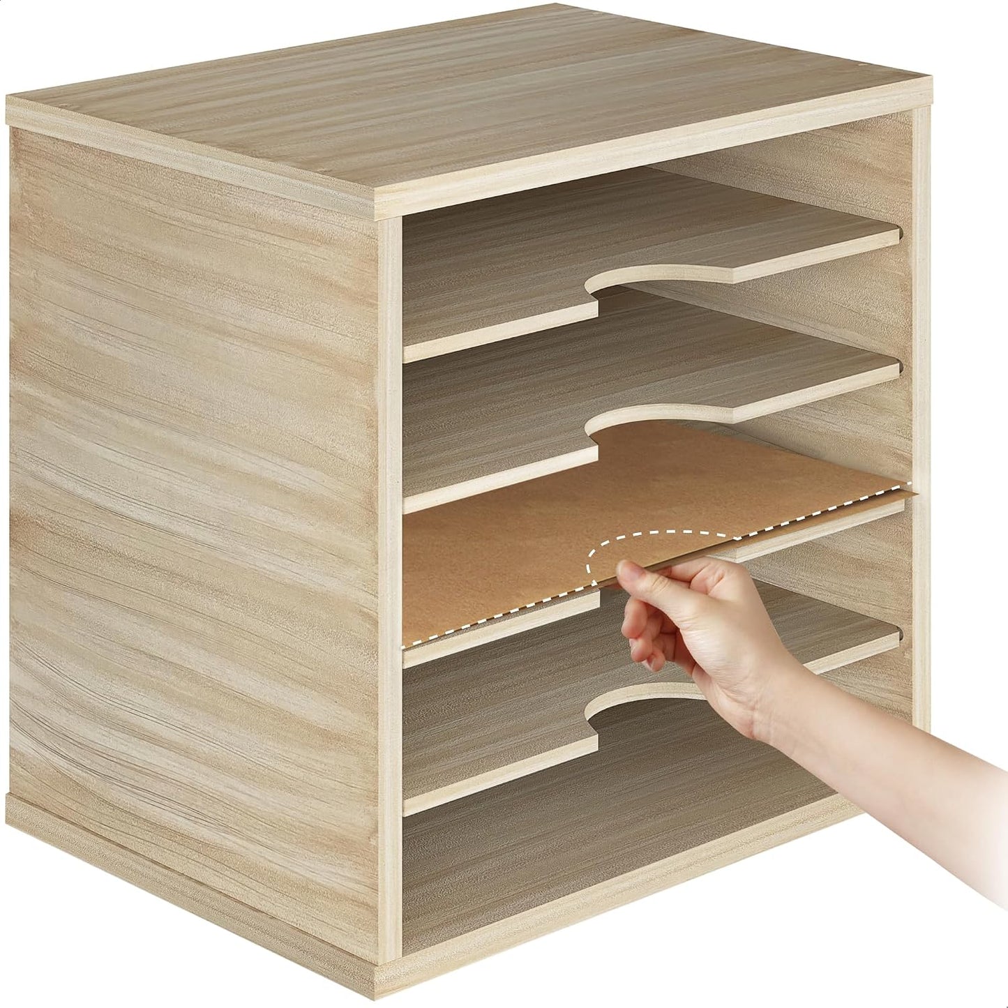 Ballucci 5-Tier File Organizer for Desk, Mail Sorter, Office Desk Organization, Paper Storage Organizers, Folder holder