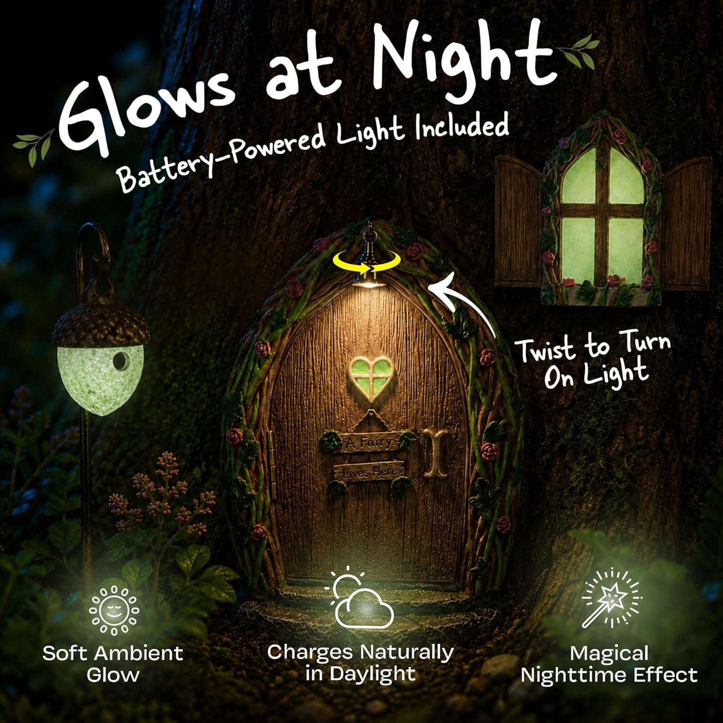 Light / Fairy House Kit / Opening Fairy Door