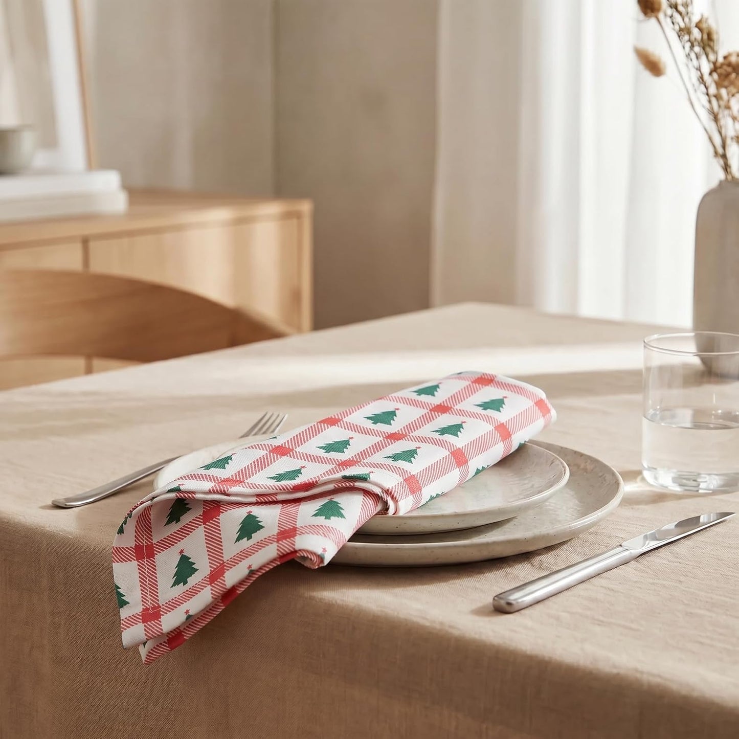 Urban Villa Cloth Napkins Cotton 20x20 (Set of 12) Tree Print