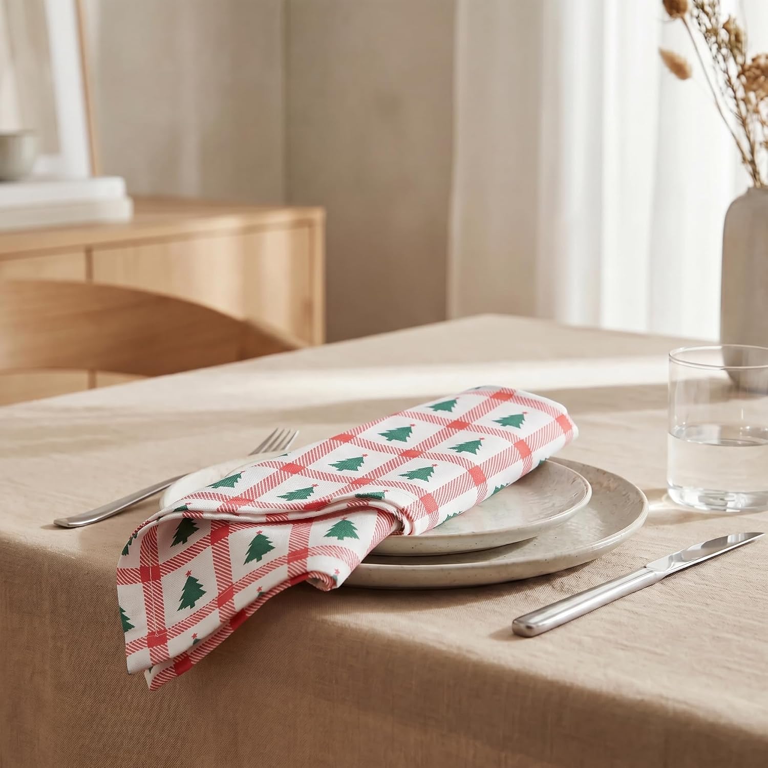Urban Villa Cloth Napkins Cotton 20x20 (Set of 12) Tree Print