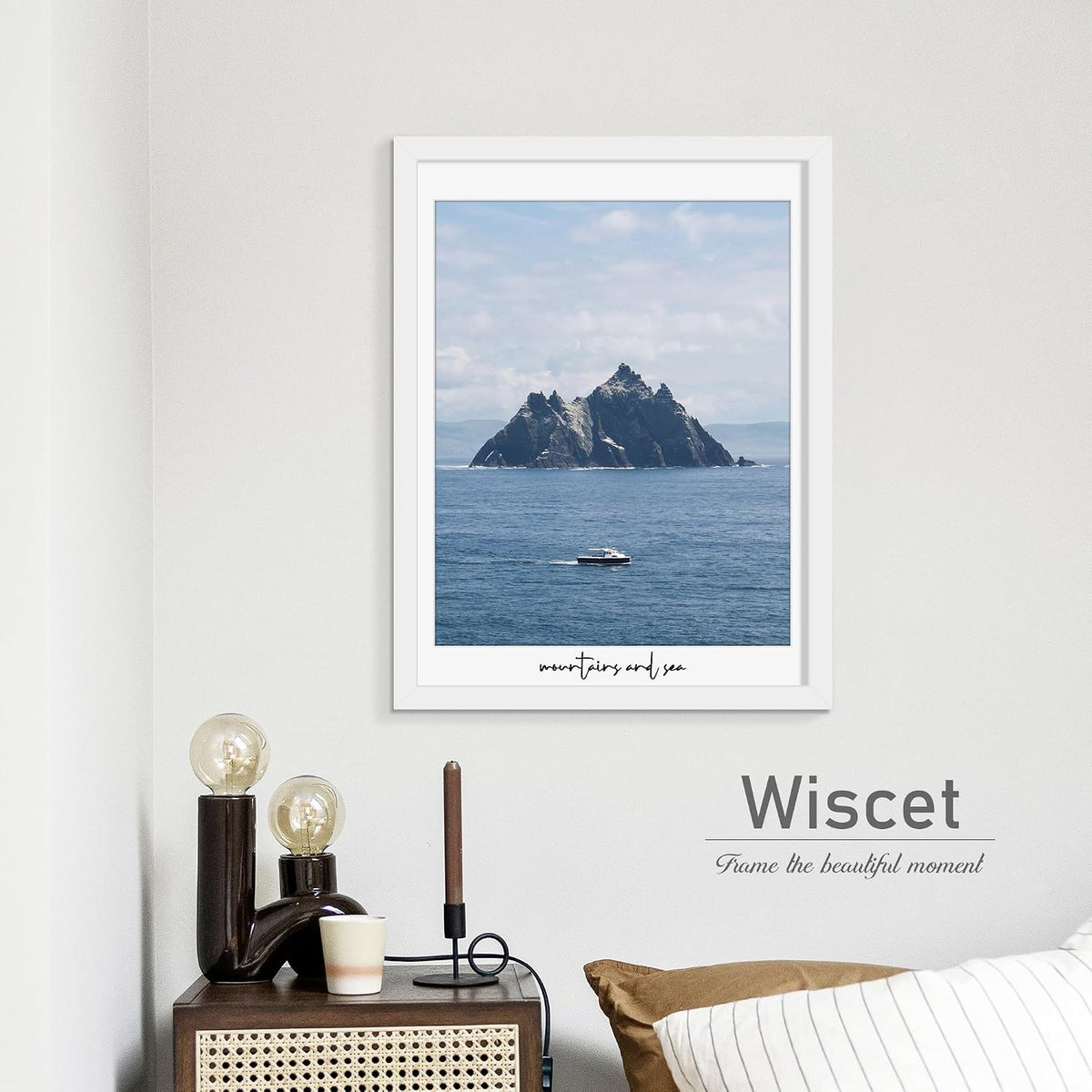 Wiscet 18x24 Poster Frame, White, 4 Pack | Display Picture 16x20 with Mat or 18x24 without Mat, Photo Frame for