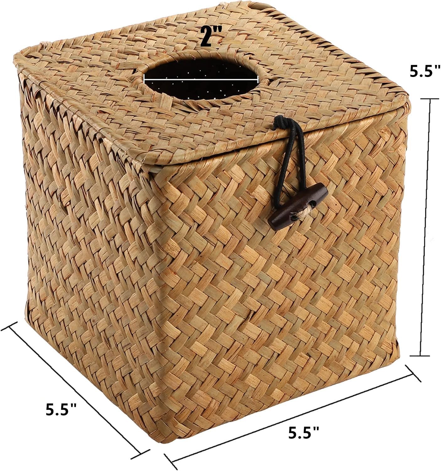 Decorative Woven Paper Holder Napkin Dispense / 5 x 5 x 5 / Set of 2