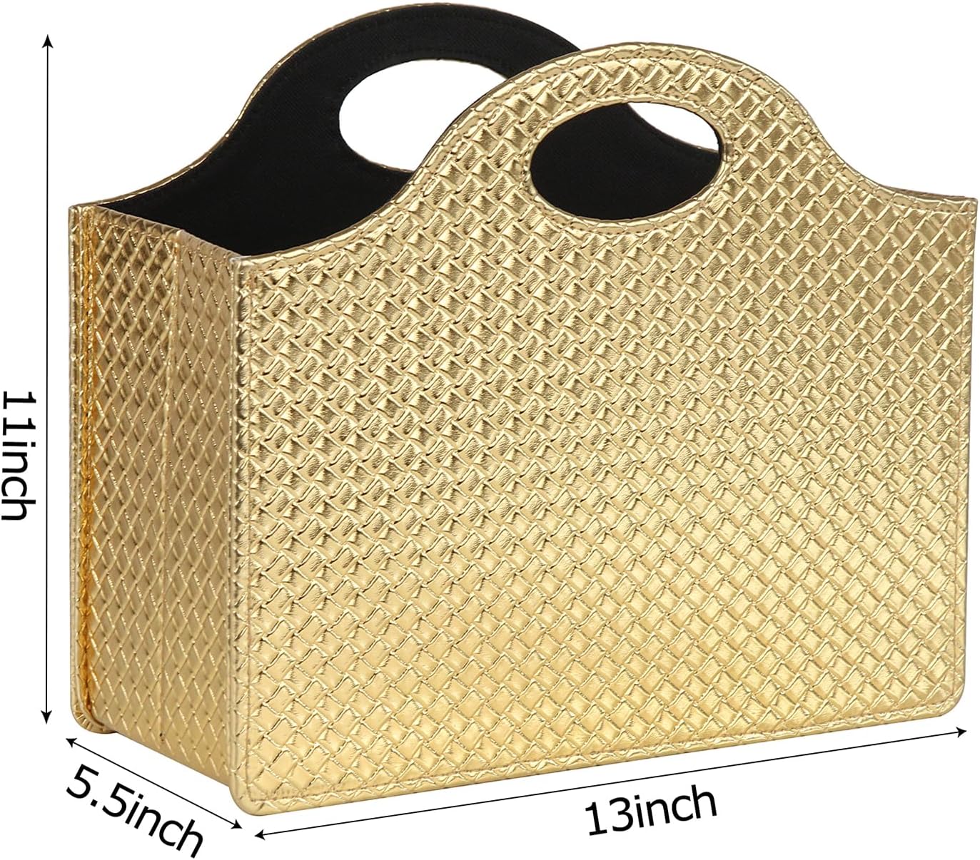 HofferRuffer Magazine Basket Holder, Foldable Magazine Rack, Document File Holder Organizer, File Folder, Newspaper