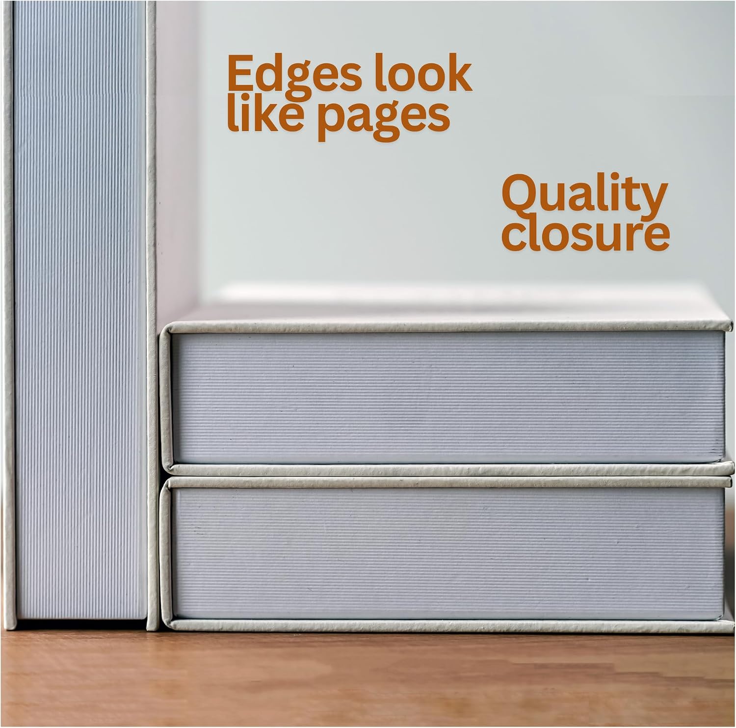 Tadome Fake Books for Decoration & Hidden Storage / White / Set of 3