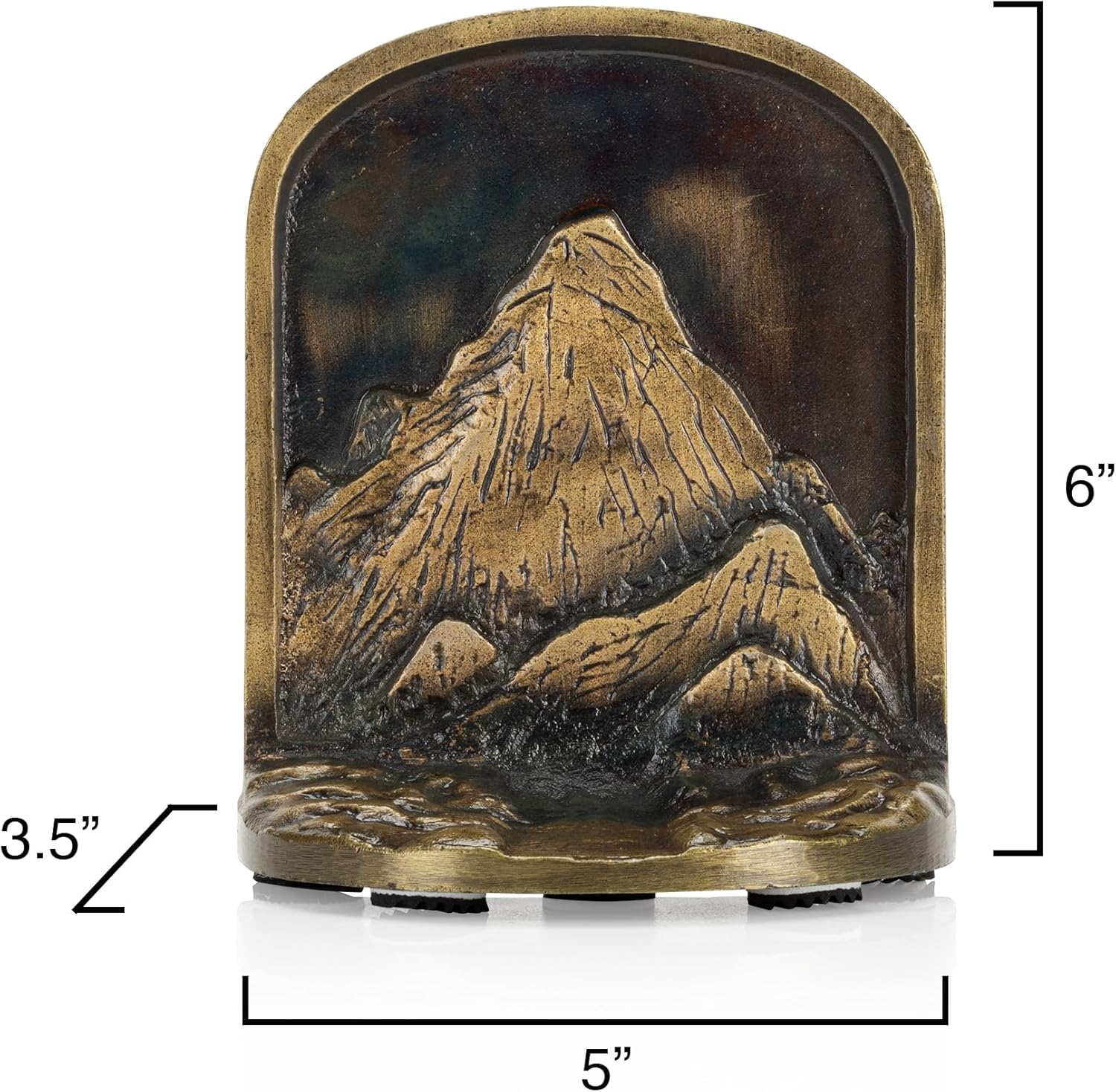 Cast Iron Mountain Bookends Set