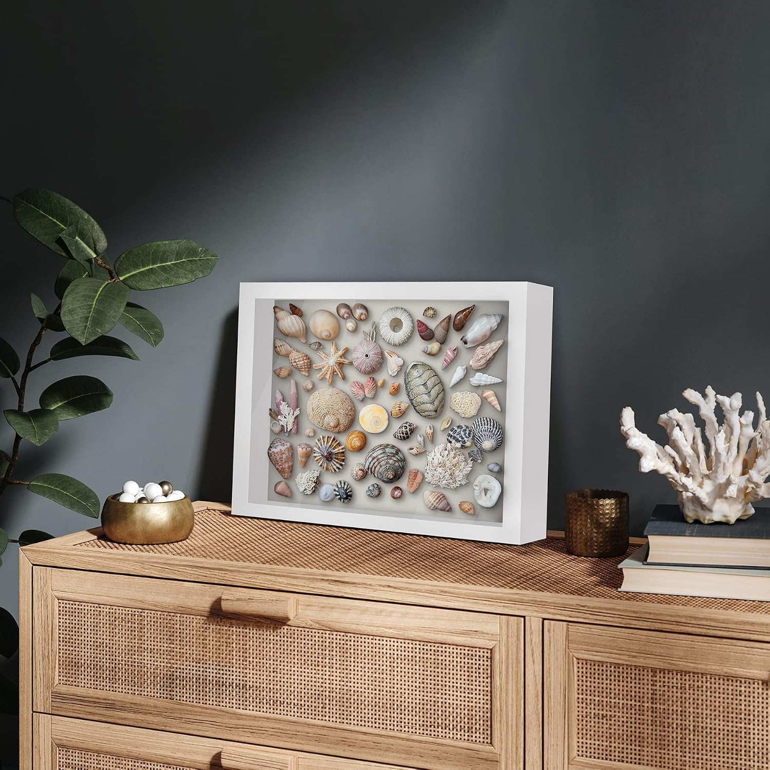 Americanflat 11x14 Shadow Box Frame with Shatter-Resistant Glass - Silhouette Collection - Large Shadow Box Display