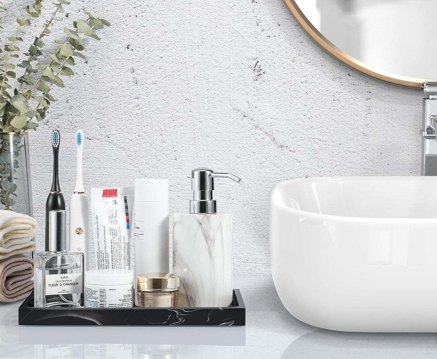 Bathroom Vanity Tray / Ink Black / M