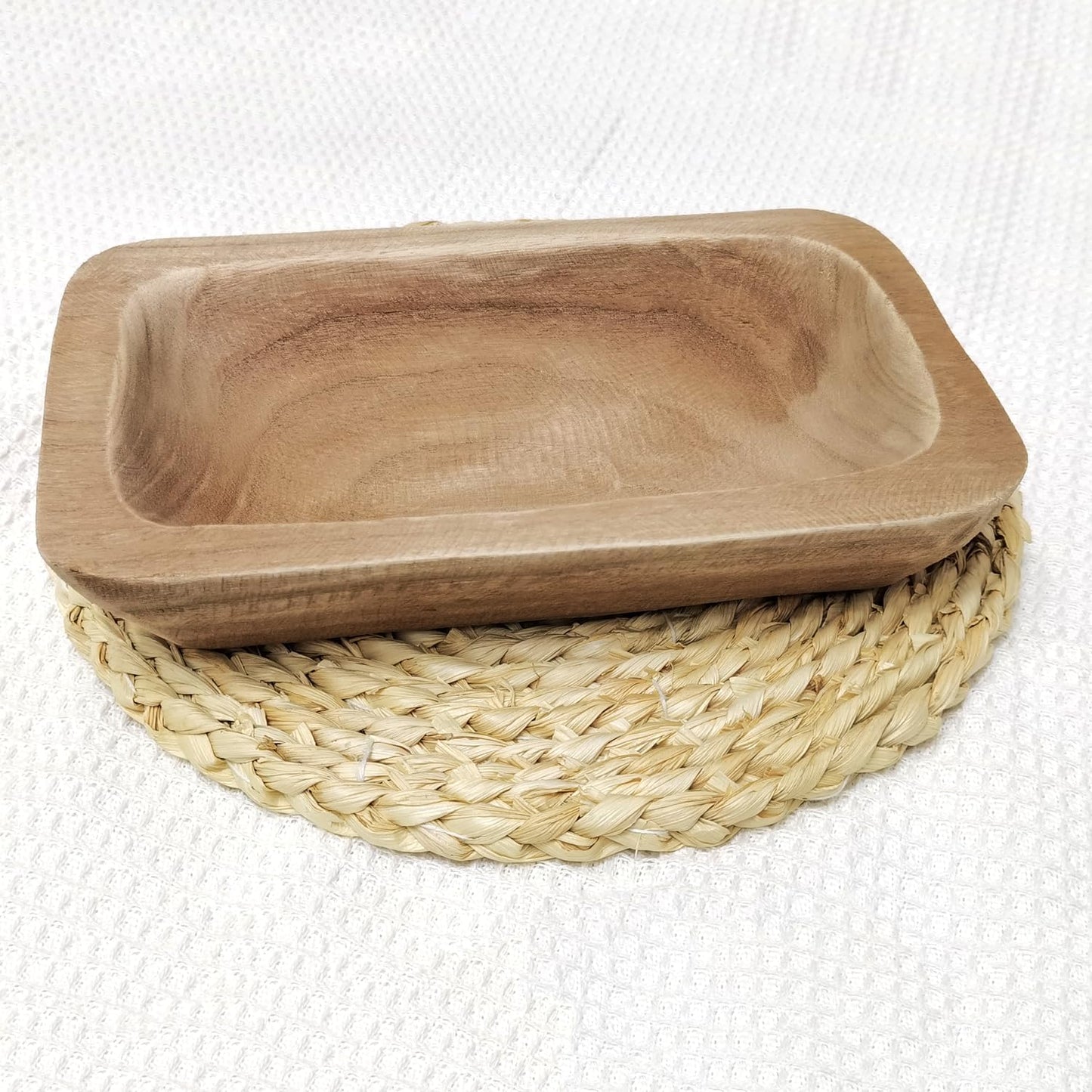 Wooden Dough Bowl Decor / 10inch Brown