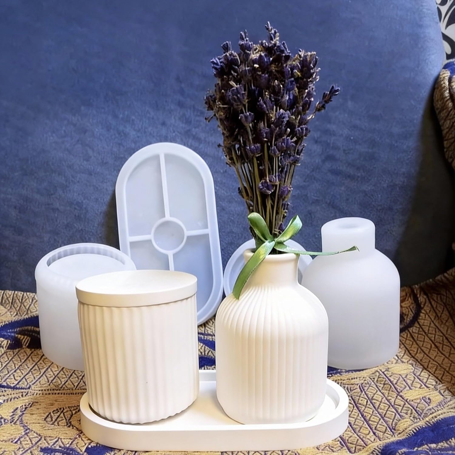 Jar Molds / Resin Tray Mold / Vase+tray+jar