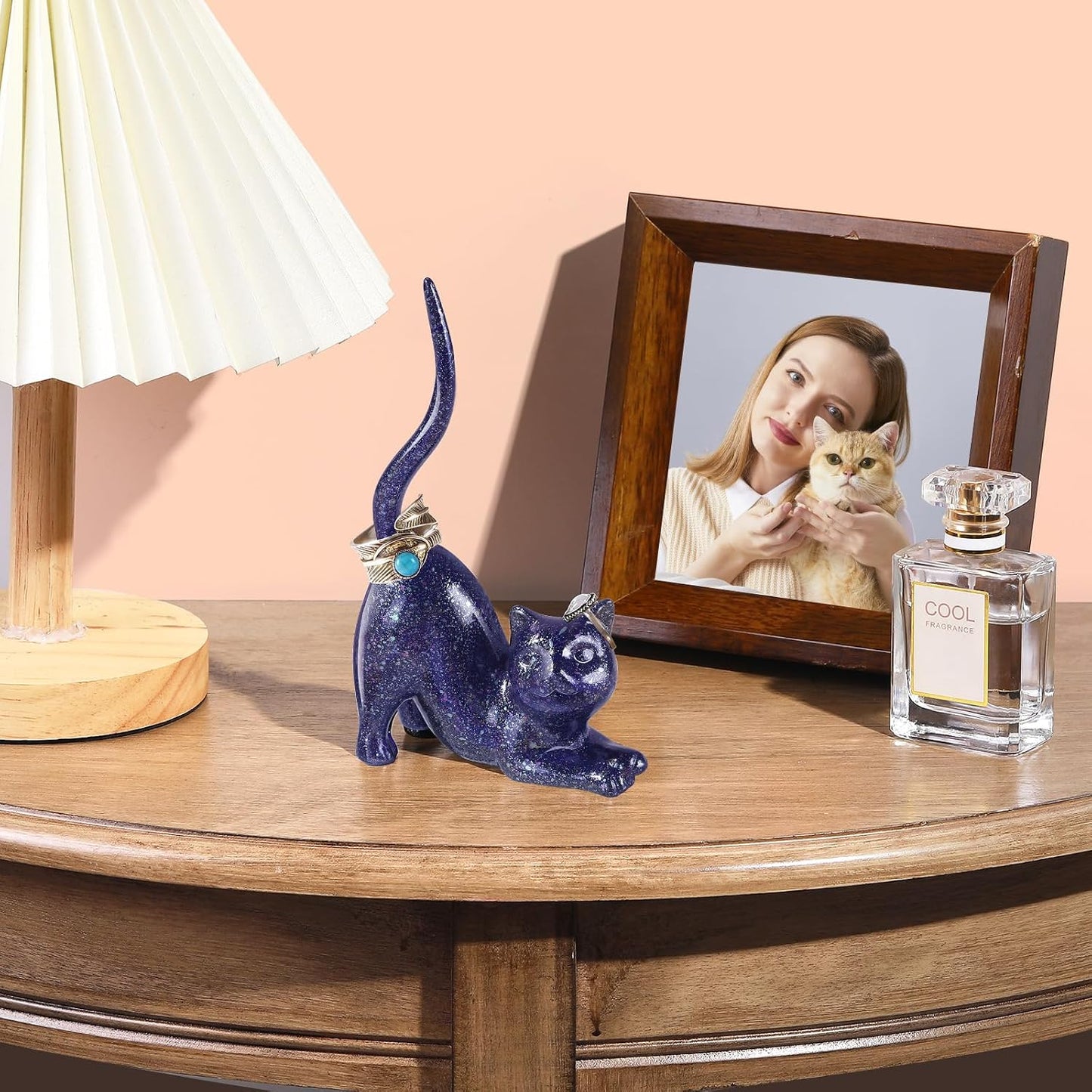 Ring Holder Ring Stand Organizer / Purple Cat