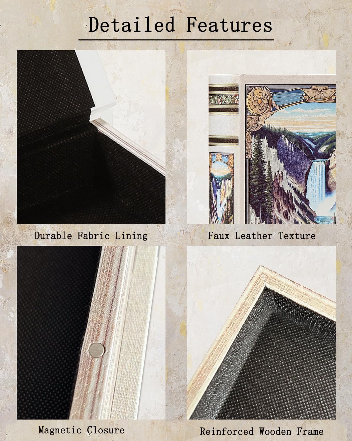 Vintage Faux Book Boxes / Yellow Stone