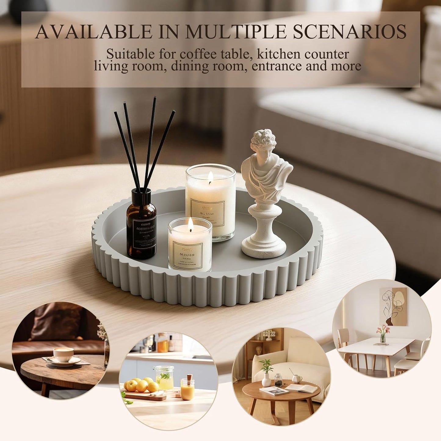 Modern Decorative Trays / Gray