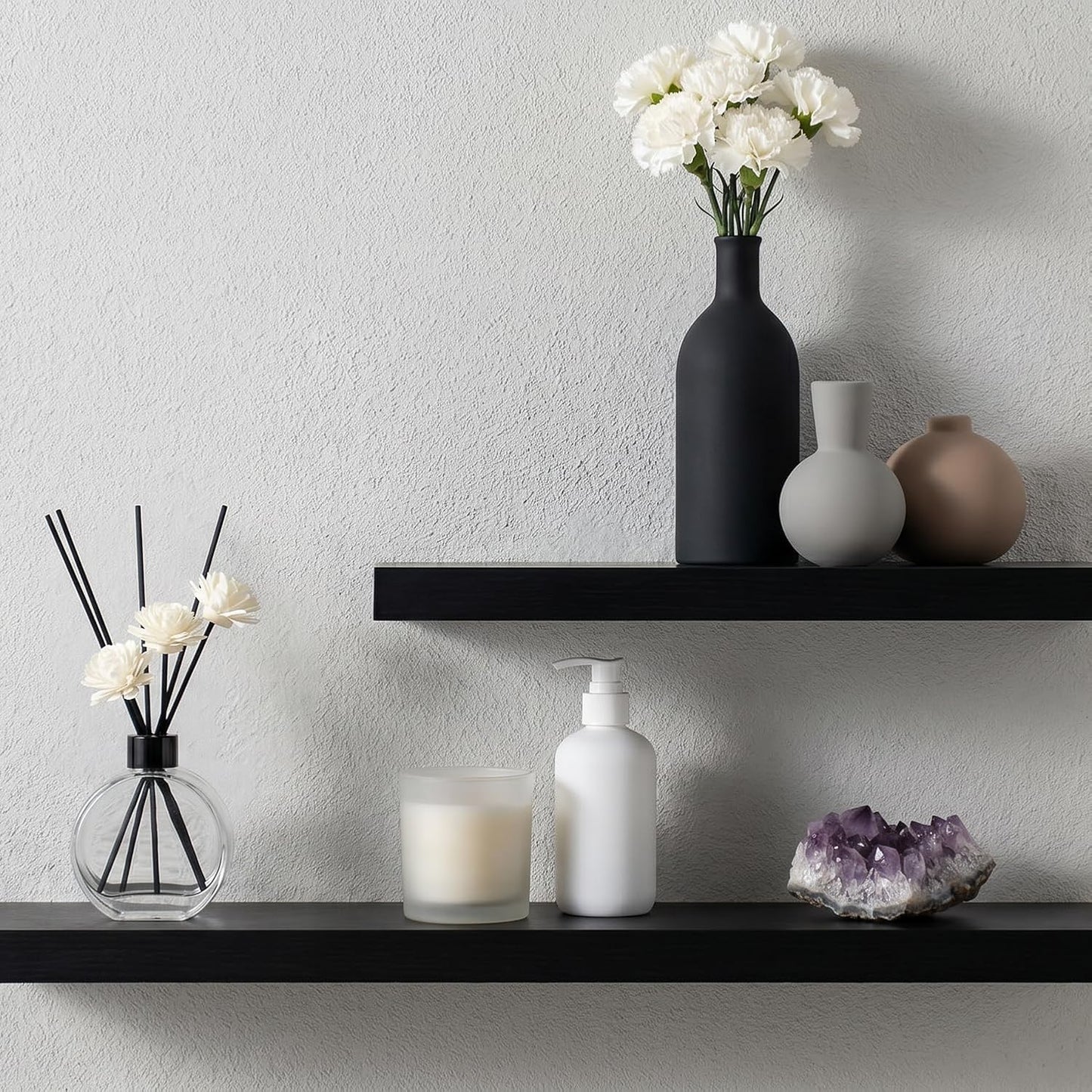 Ceramic Vase / Black Mix Set - Gray / Set of 3