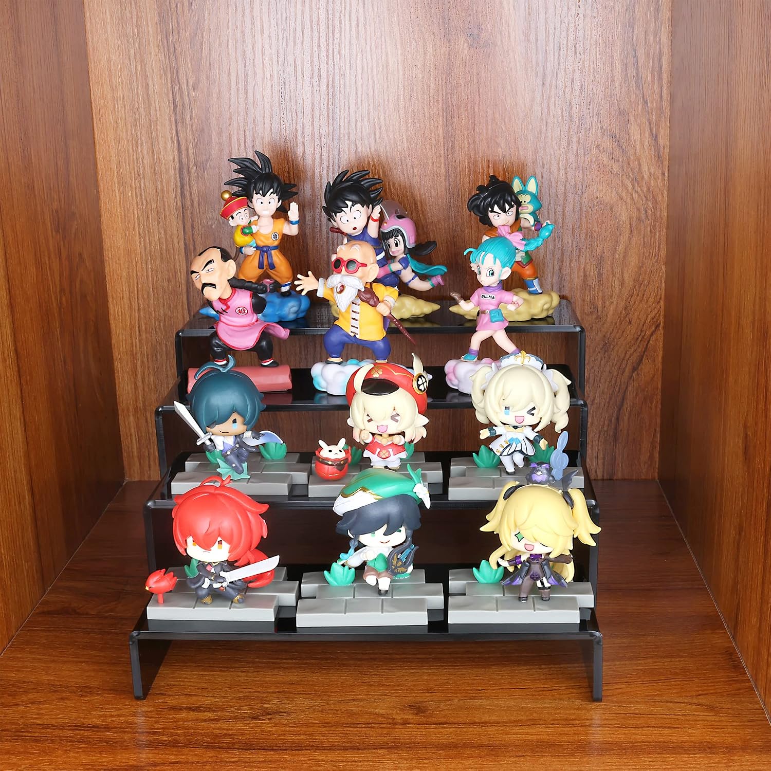 4-Level Tiered Display Stands for Cupcakes / Black / Set of 4