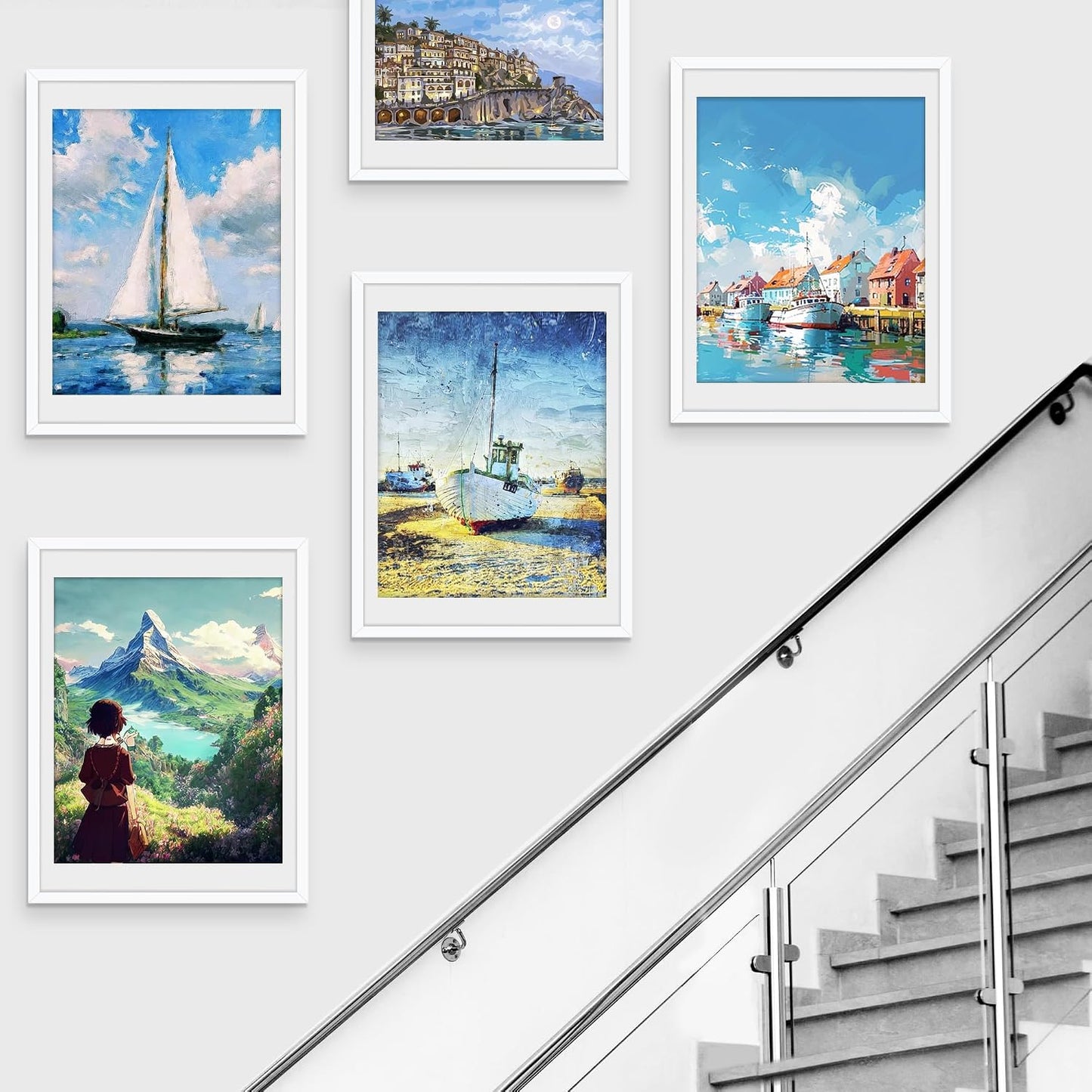 18x24 White Poster Frame, Picture Frame for Wall, 3 Pack | Fits 16x20 Photos With Mat or 18x24 Without Mat, Vertical or