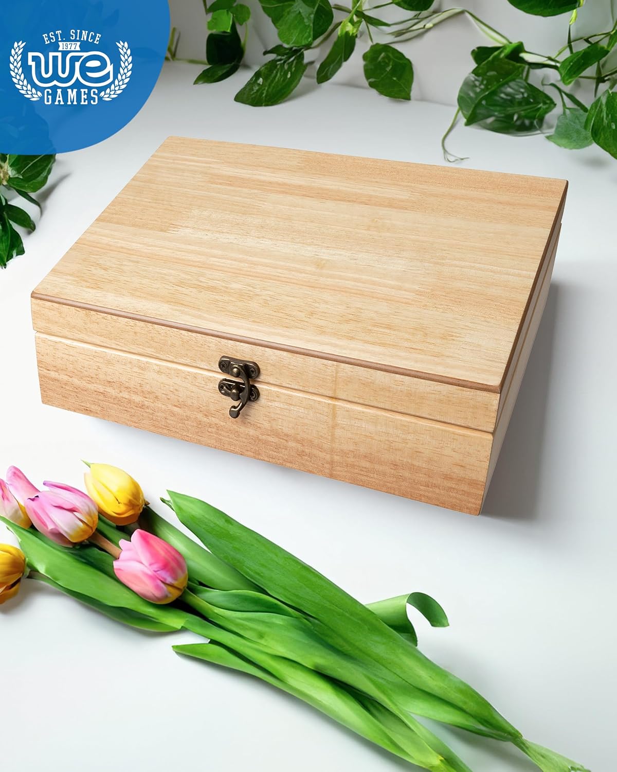 Old World Wooden Box / Natural Wood