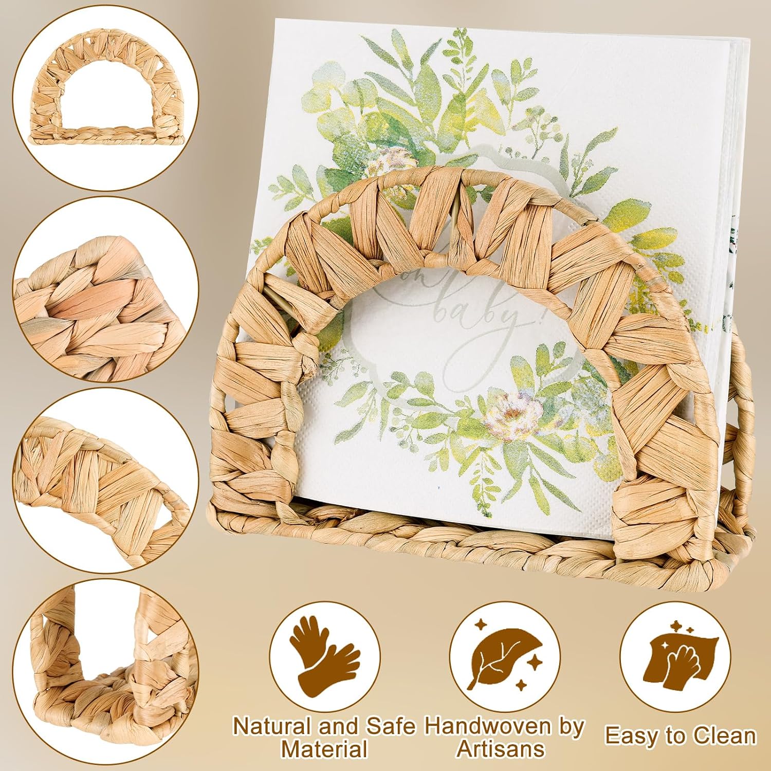 Rattan Napkin Holder / Set of 2