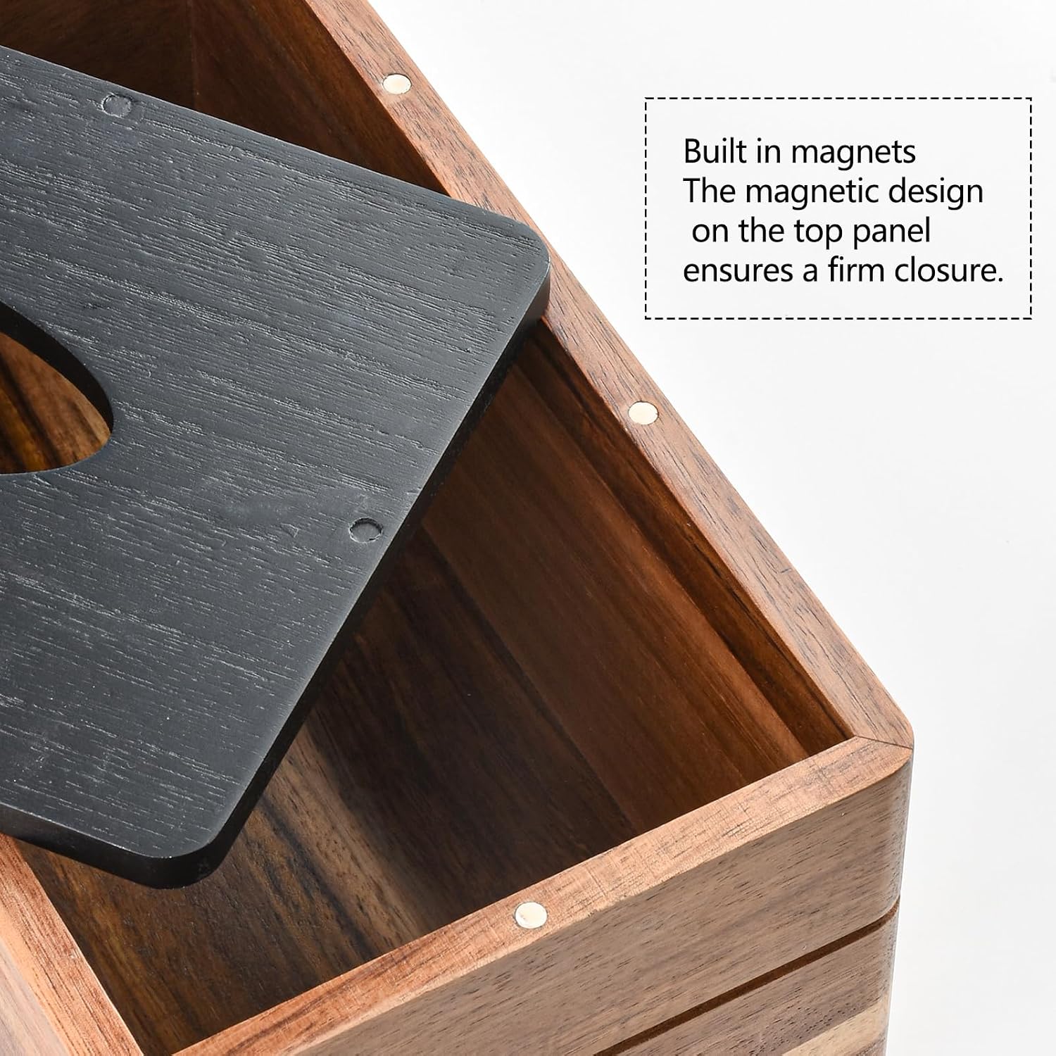 Wood Tissue Box Holder / Acacia / Rectangle