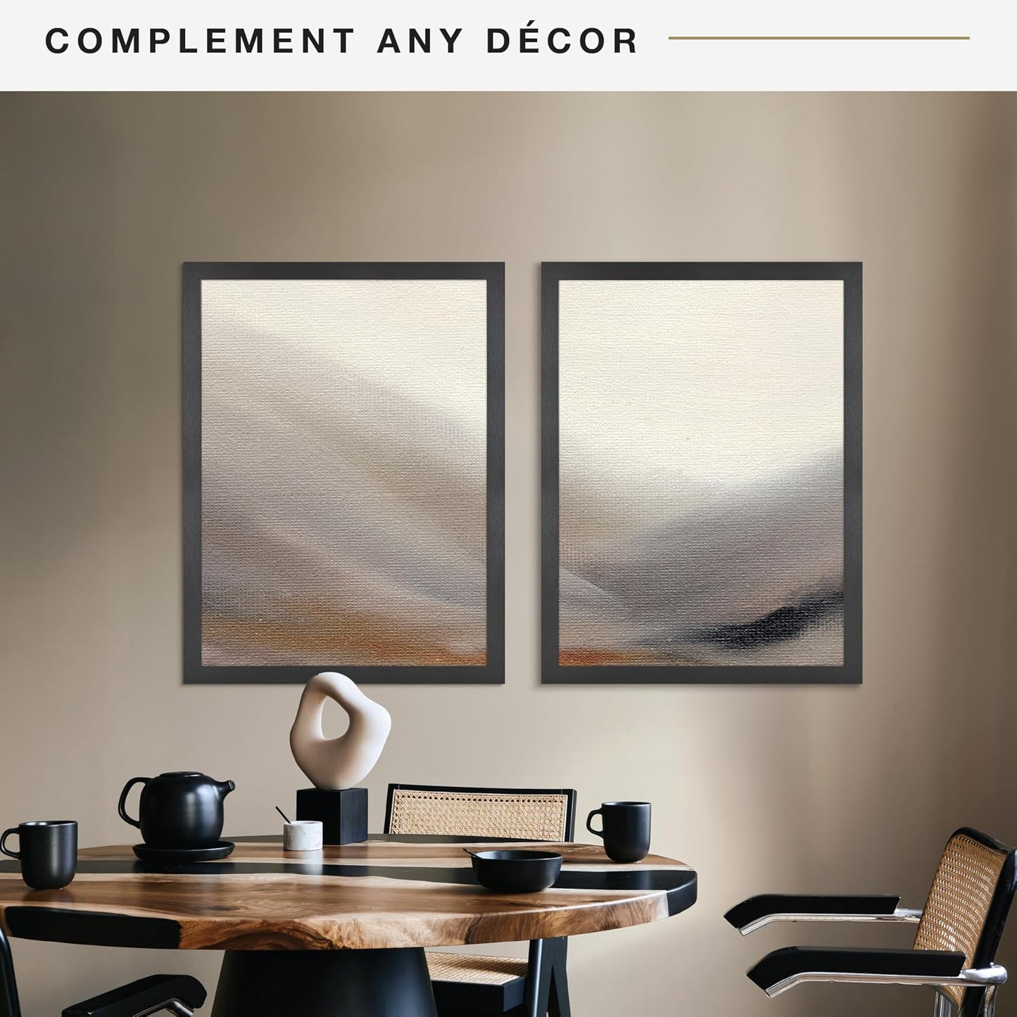 MCS Studio Gallery Poster Frame, 18x24, Black Woodgrain, 2-Pack | Studio Gallery Poster Frame For Photos & Art Prints