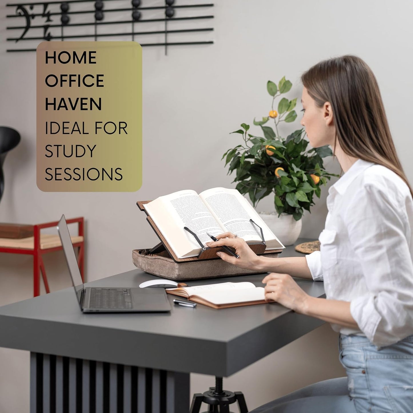 Book Stand for Reading in Bed with Storage – Book Holders for Reading Hands Free, Bed Book Holder and Book Display