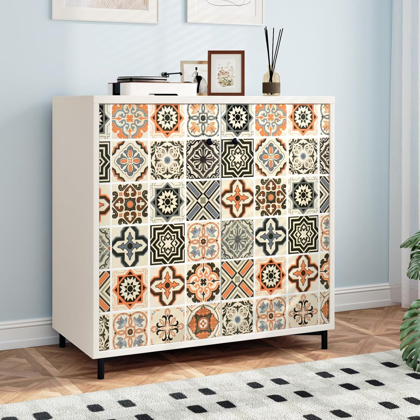 Boho Peel and Stick Wallpaper Tiles Waterproof Moroccan Tile Contact Paper