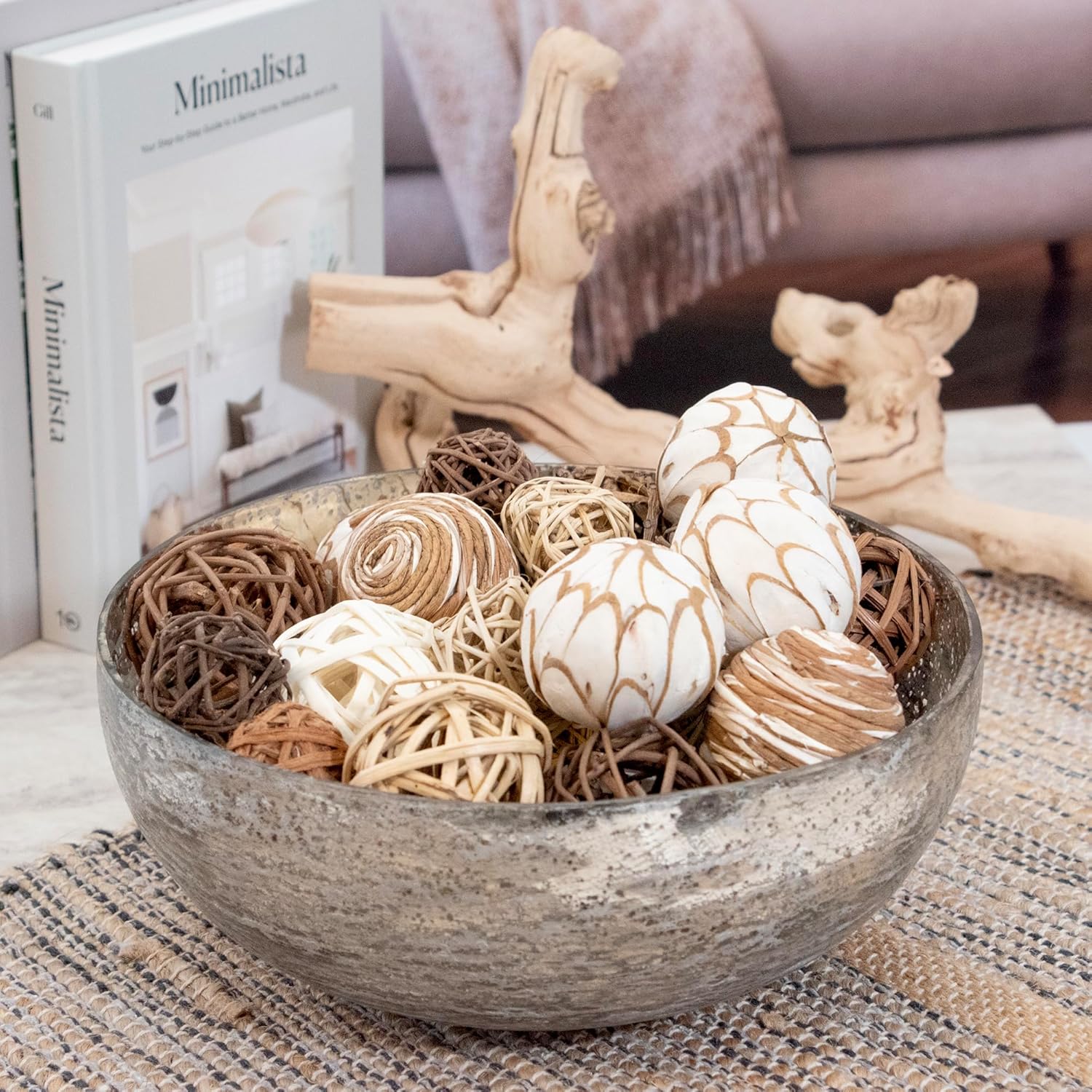 Decorative Balls Bag Bowl Filler Home Decor / Beige