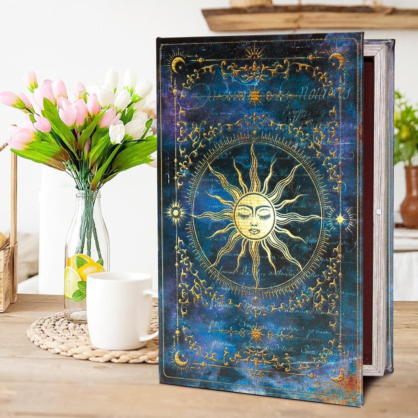 Vintage Magic Book Style Storage / Sun