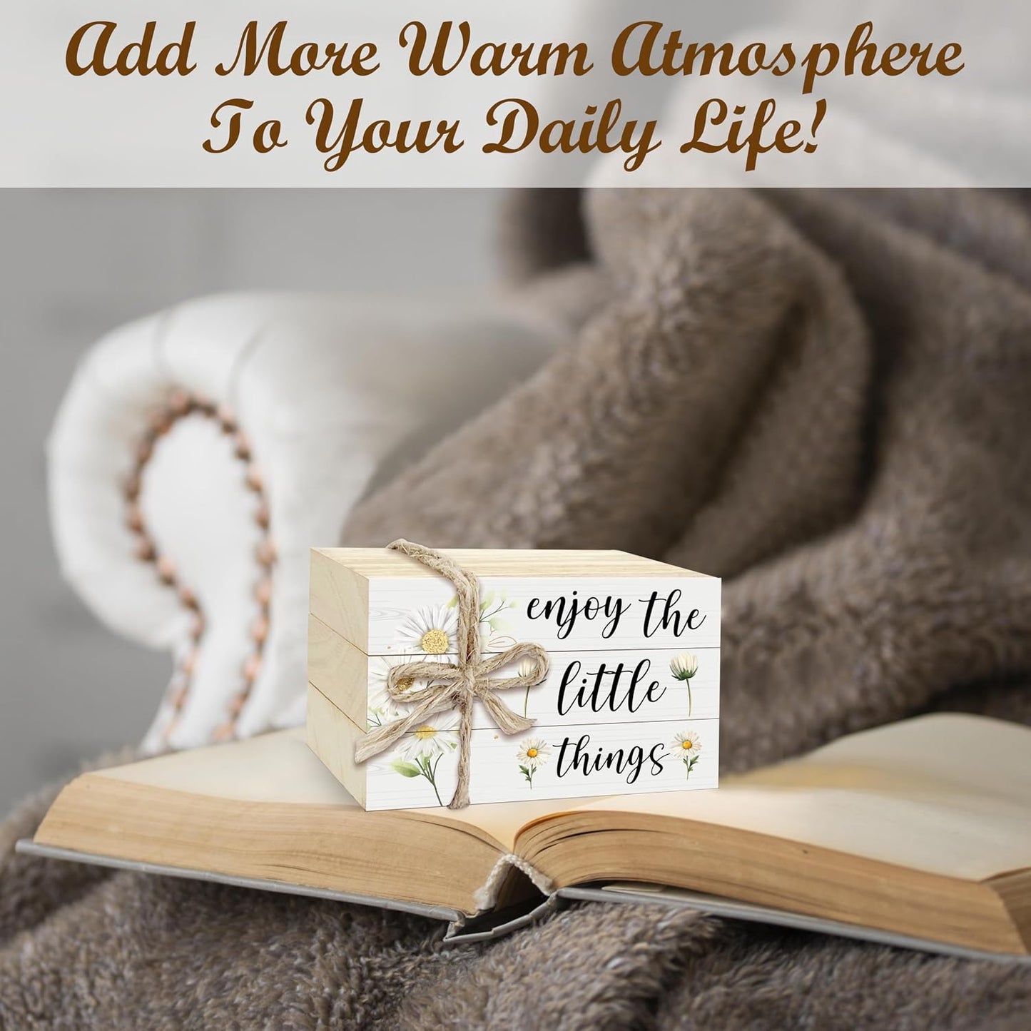 Mini Faux Books Decoration / Rustic 4 / Set of 3