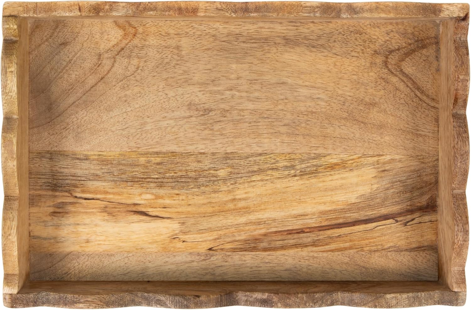 Mango Wood Scalloped Tray / Natural