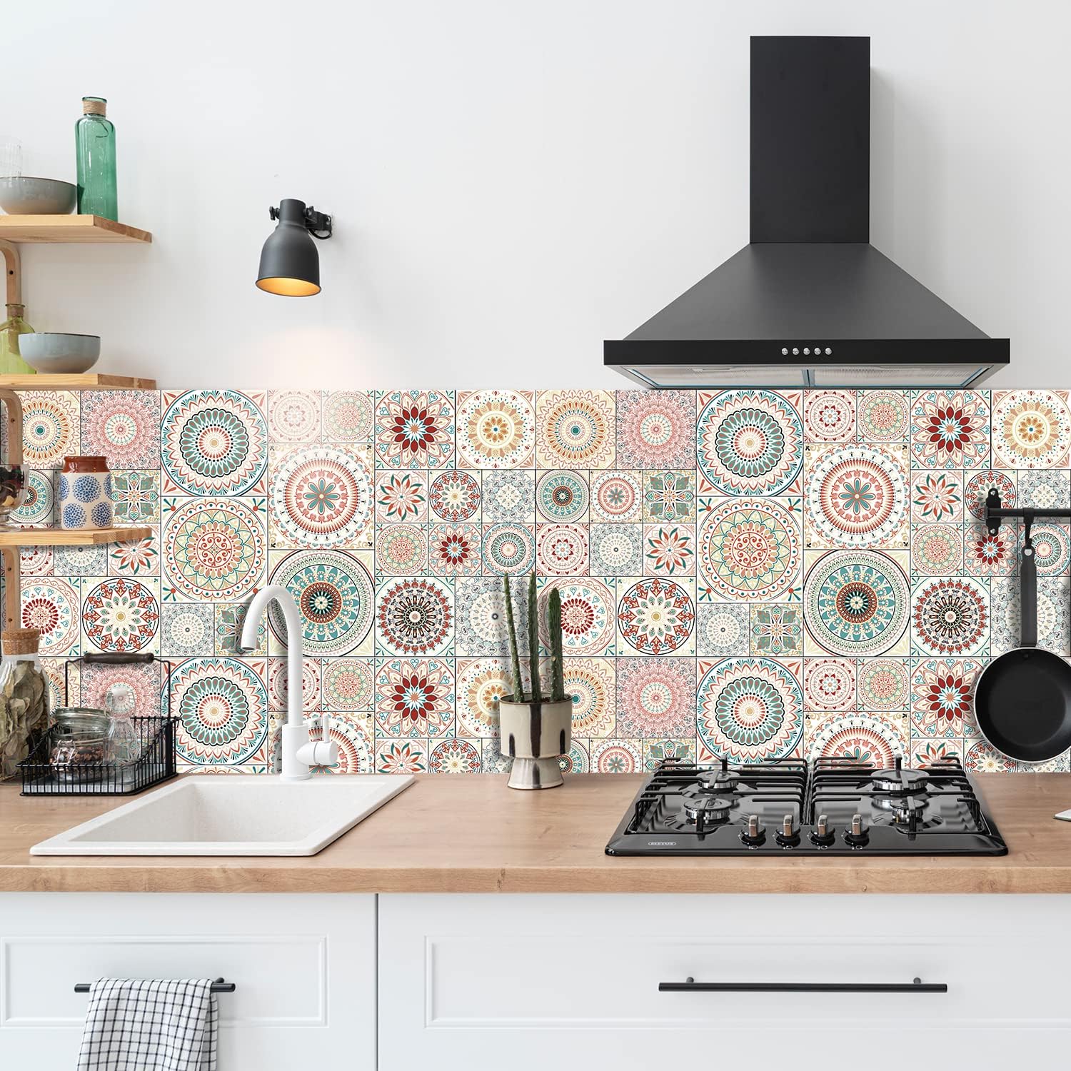 Vinyl DIY Wall Stickers Stick / Diy Mandala Floral / Set of 28