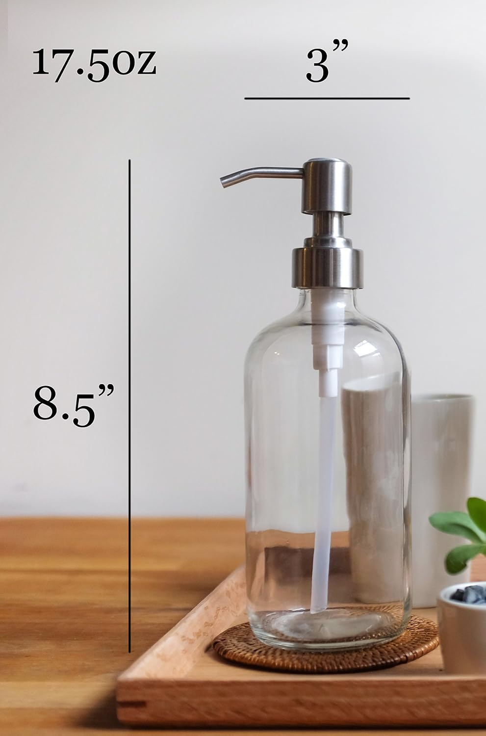 2-Pack Dispenser Pump Bottles for Kitchen and Bathroom - Dish Soap, Hand Soap, Shampoo, Lotion, Mouthwash, and More