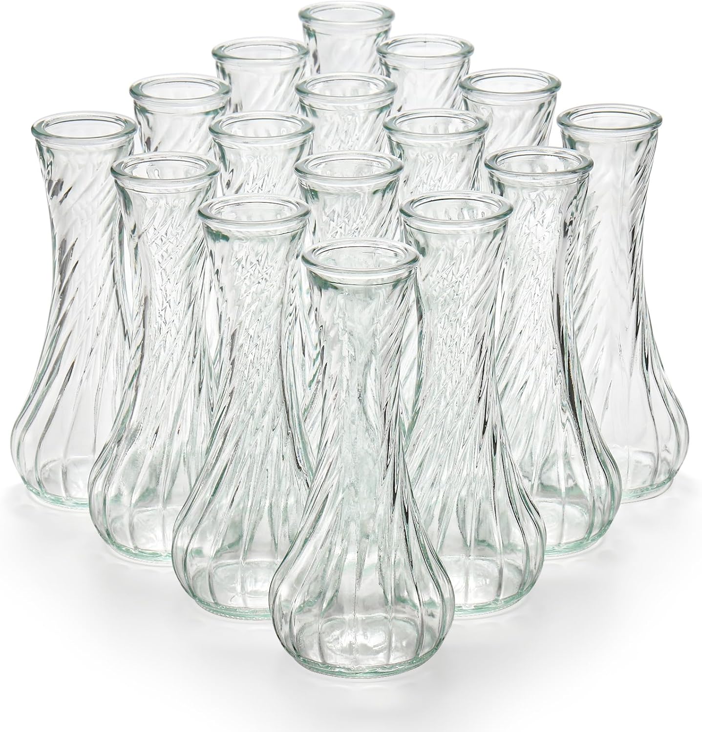 Glass Bud Vase / Clear / Set of 16