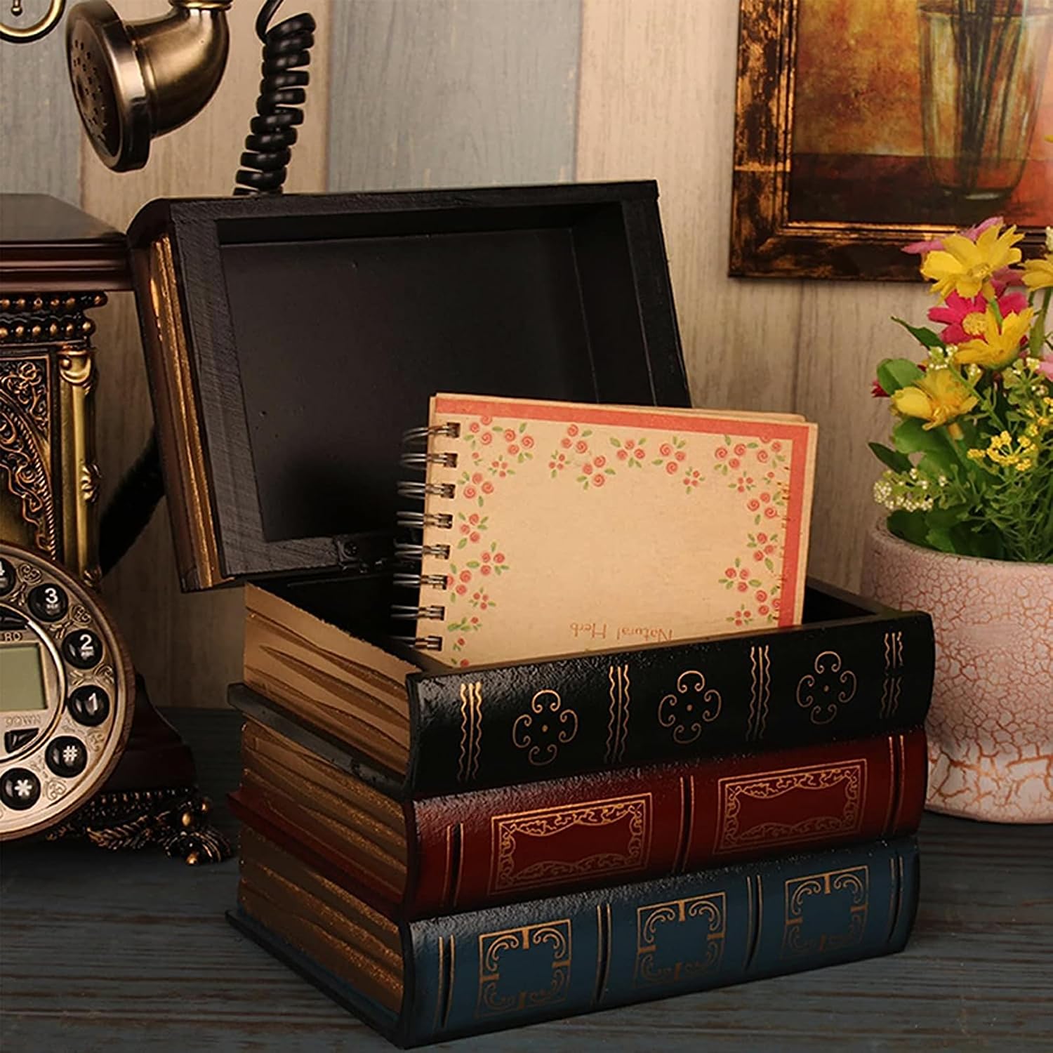 Wooden Book Shaped Boxes / B