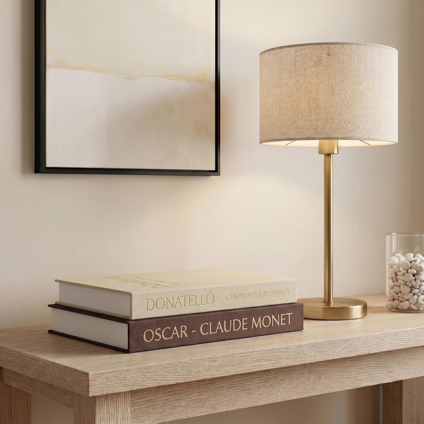 Faux Books for Decoration / Brown - Beige / Set of 2