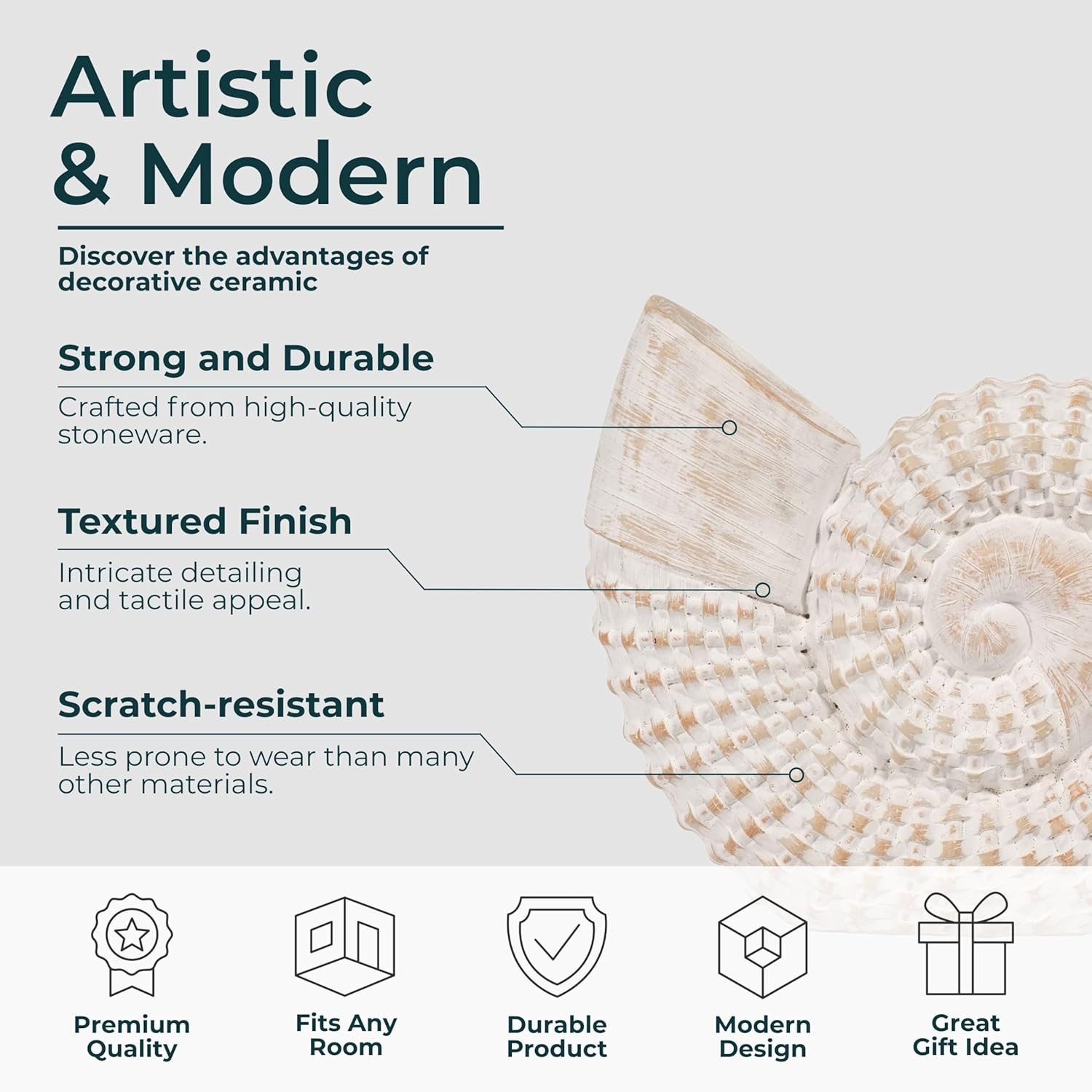 Figurines & Sculptures Home / Coastal Seashell Decorative Figurine