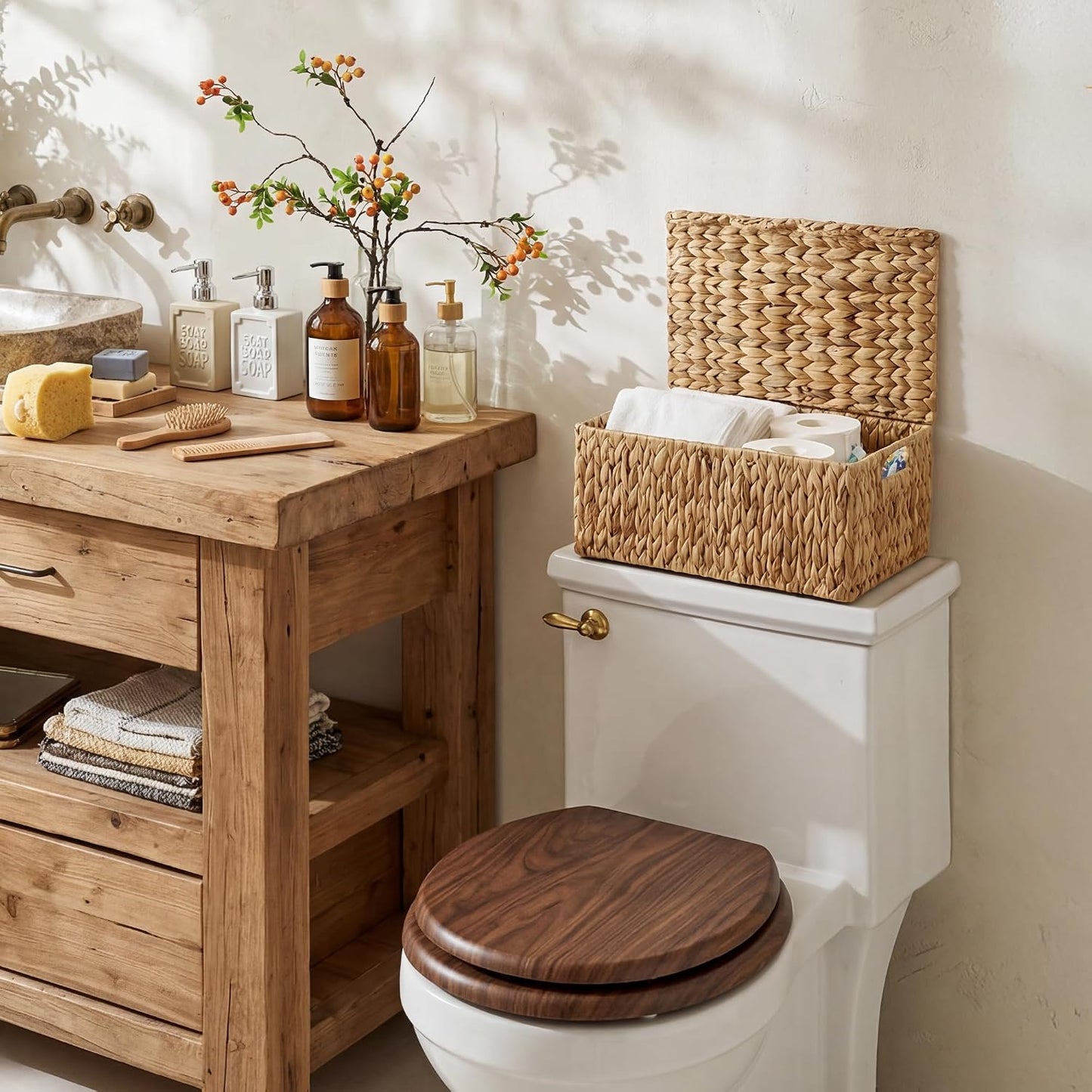 Wicker Basket / Water Hyacinth Basket / Natural