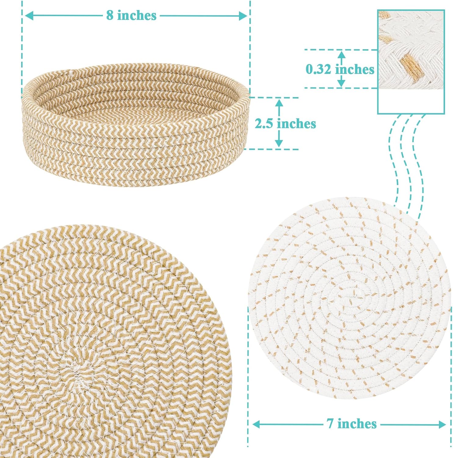 Pot Holders / Storage Basket / Mix Brown