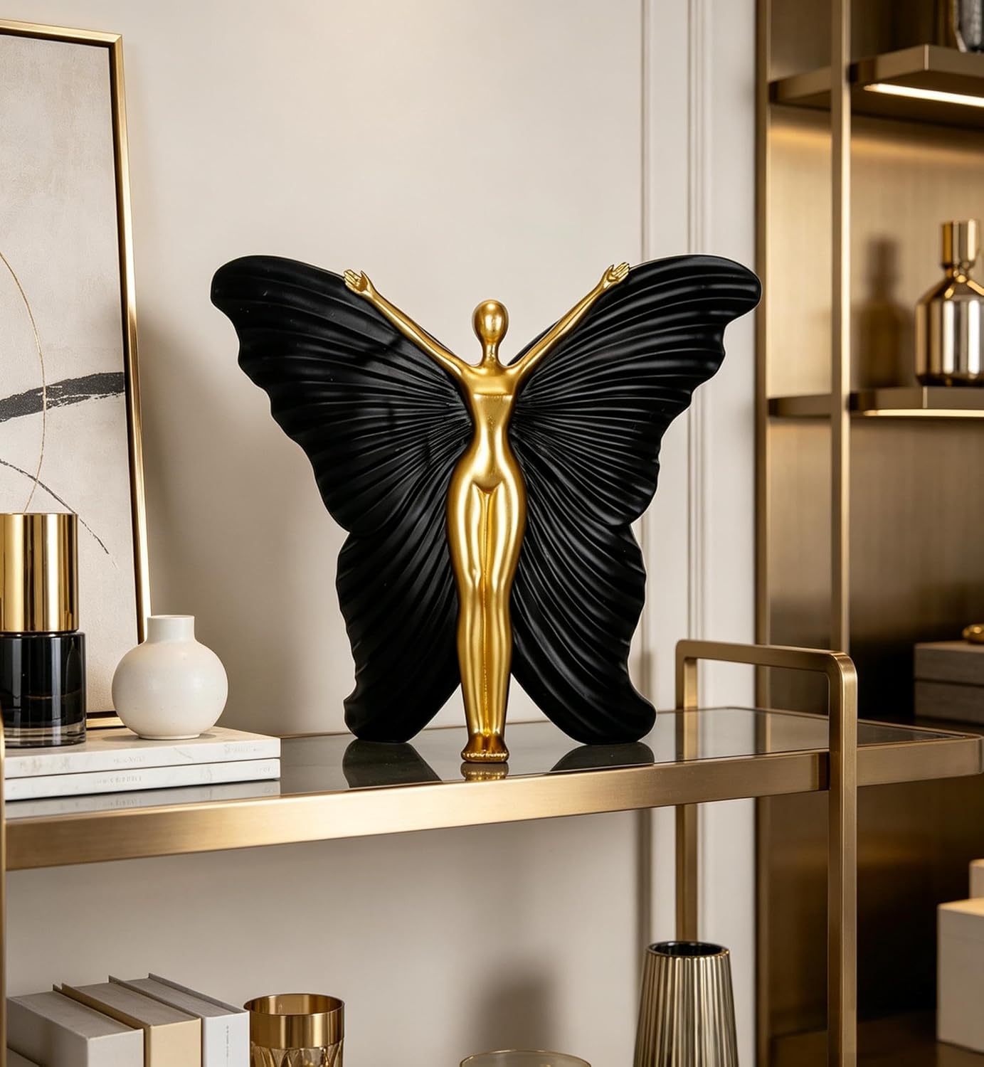Fairy Butterfly Statue Collectible Figurines / Black
