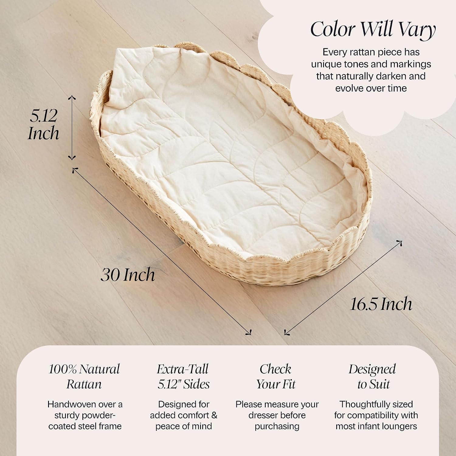 Baby Changing Basket / Natural