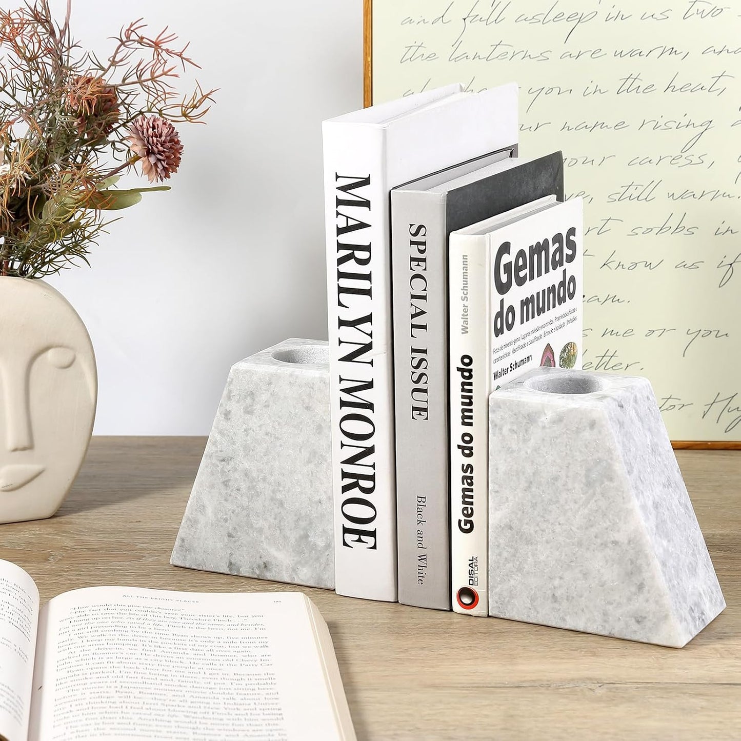 Stone Book Stopper / Grigio Fantasy / Natural