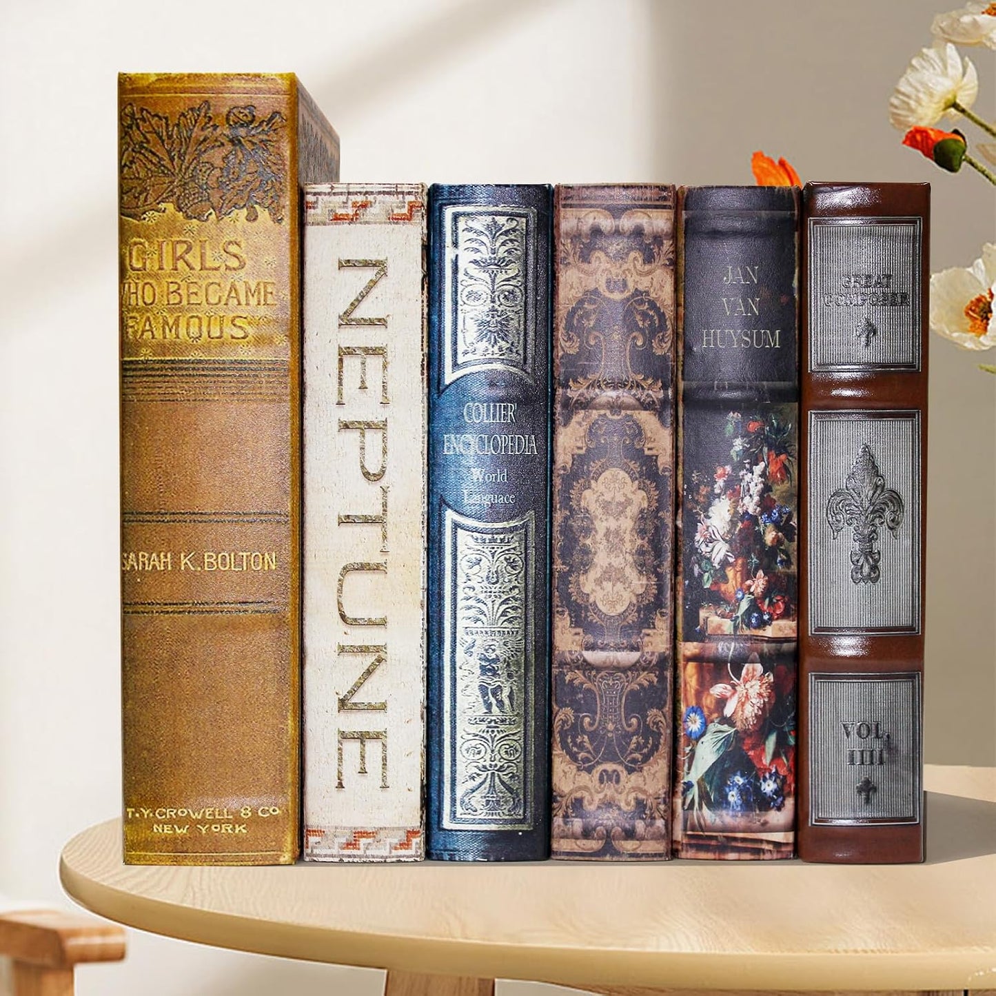 Vintage Faux Wood Book Box / Vintage Pattern