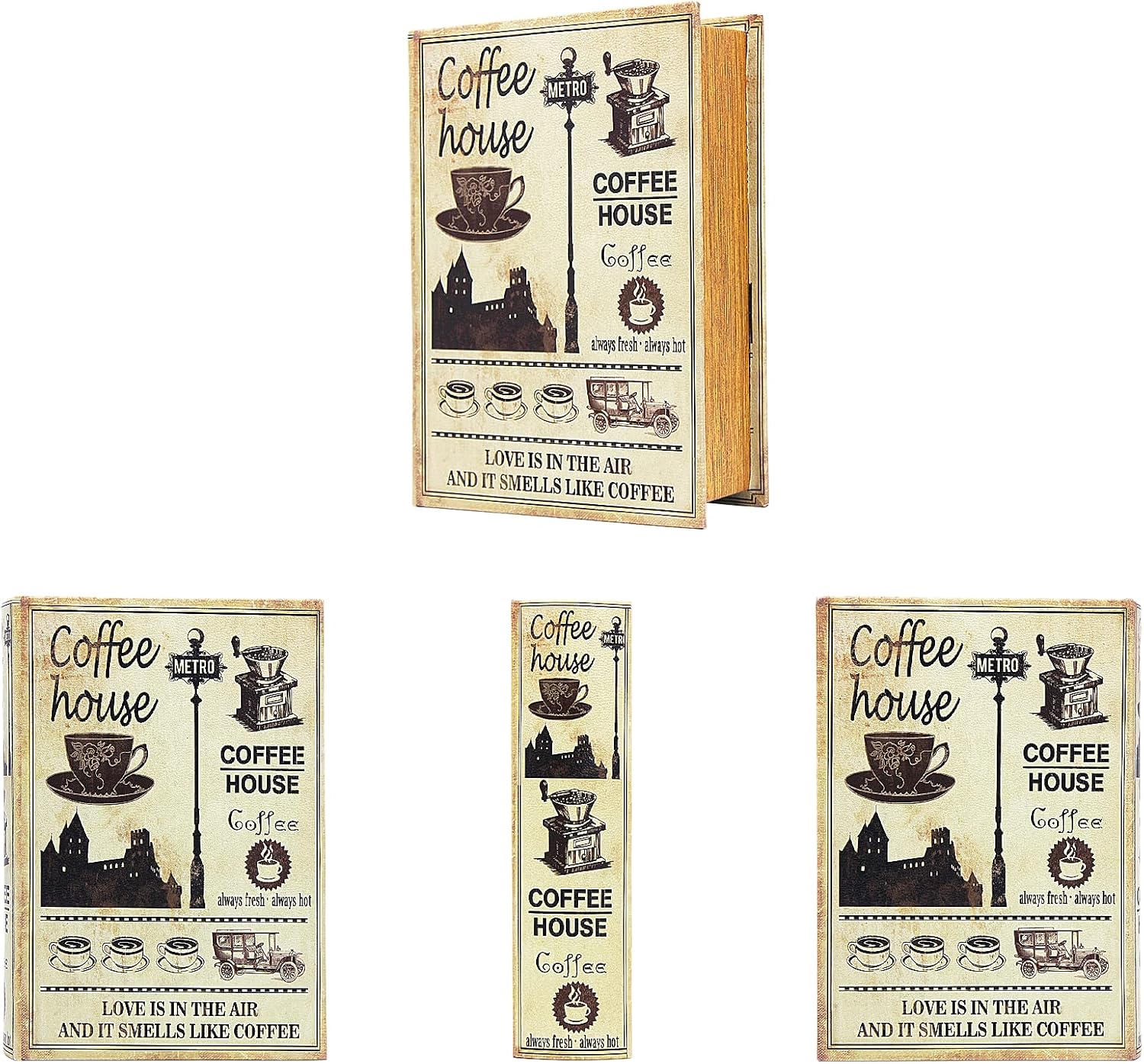 Decorative Book Boxes / Coffee House